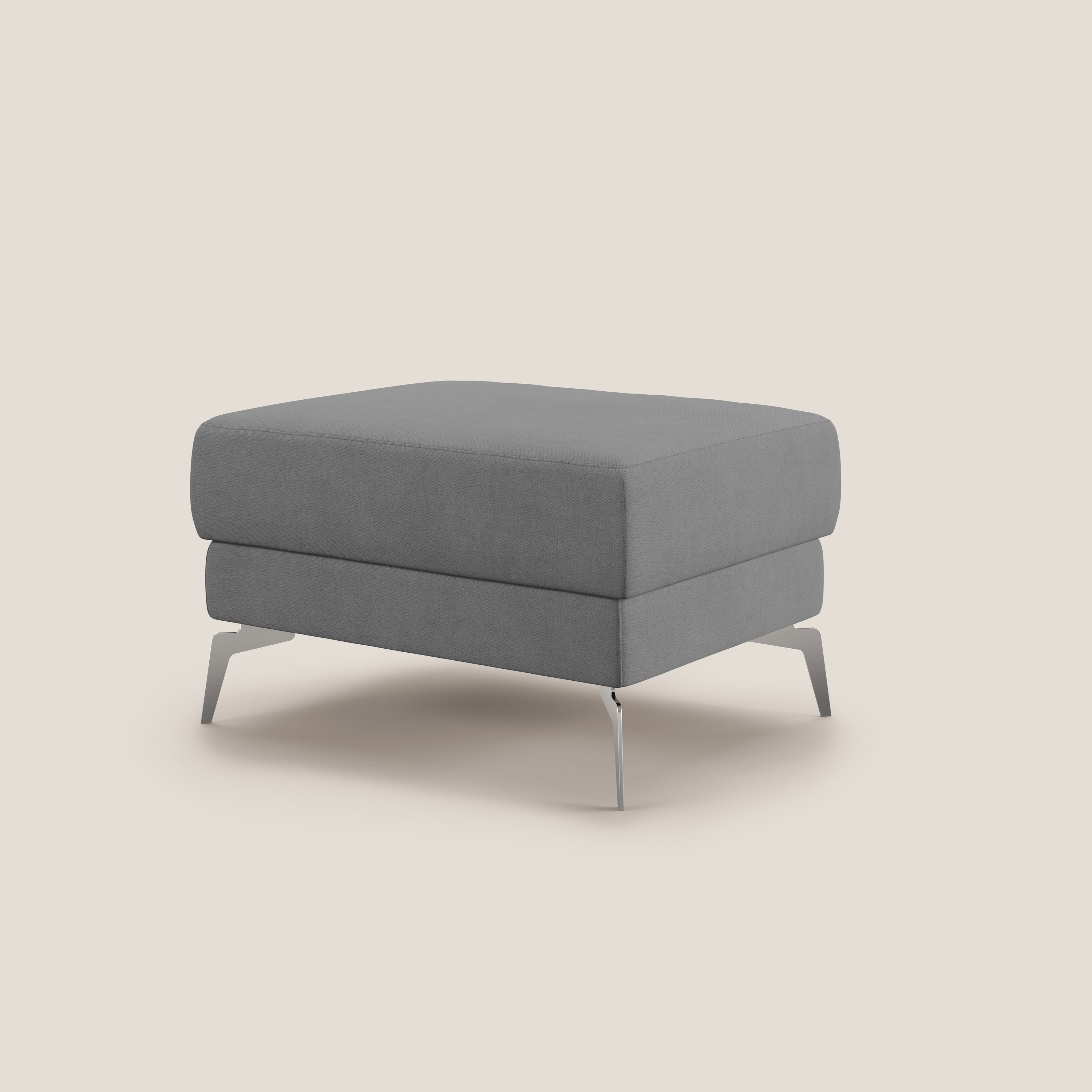 Star Pouf con piedini alti in tessuto impermeabile T02 grigio - divani.store