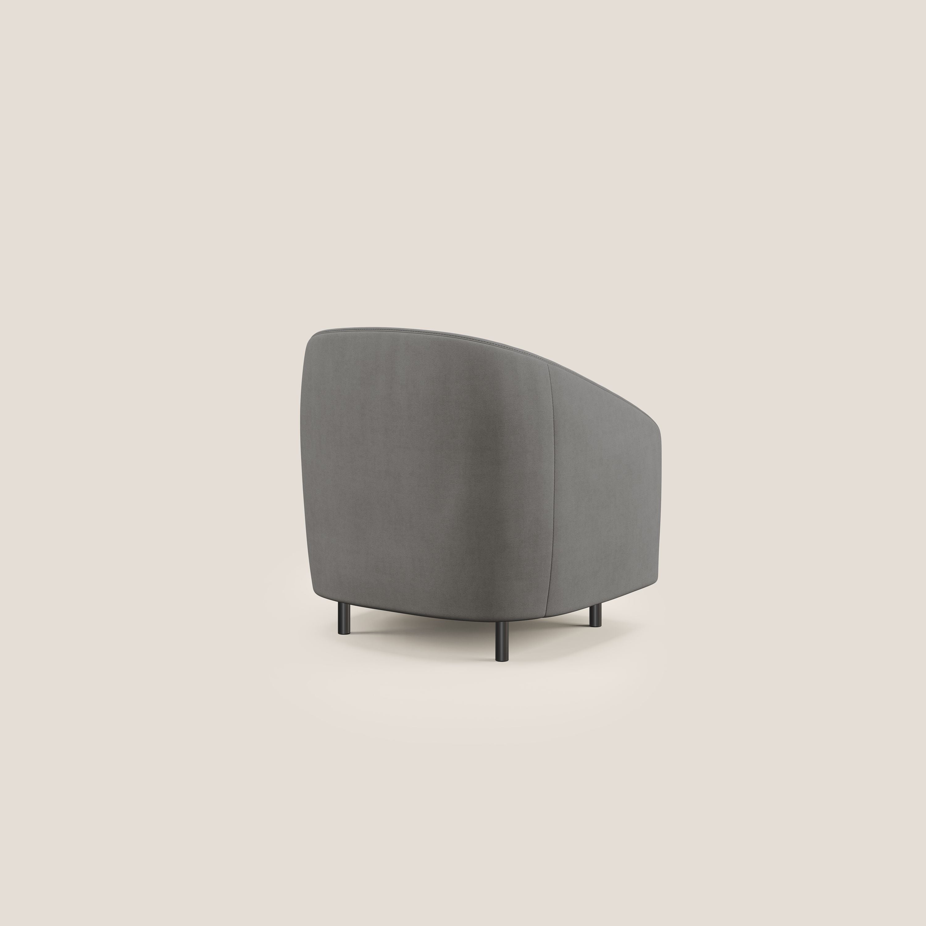 Pandora Poltroncina in tessuto morbido impermeabile T02 grigio - divani.store