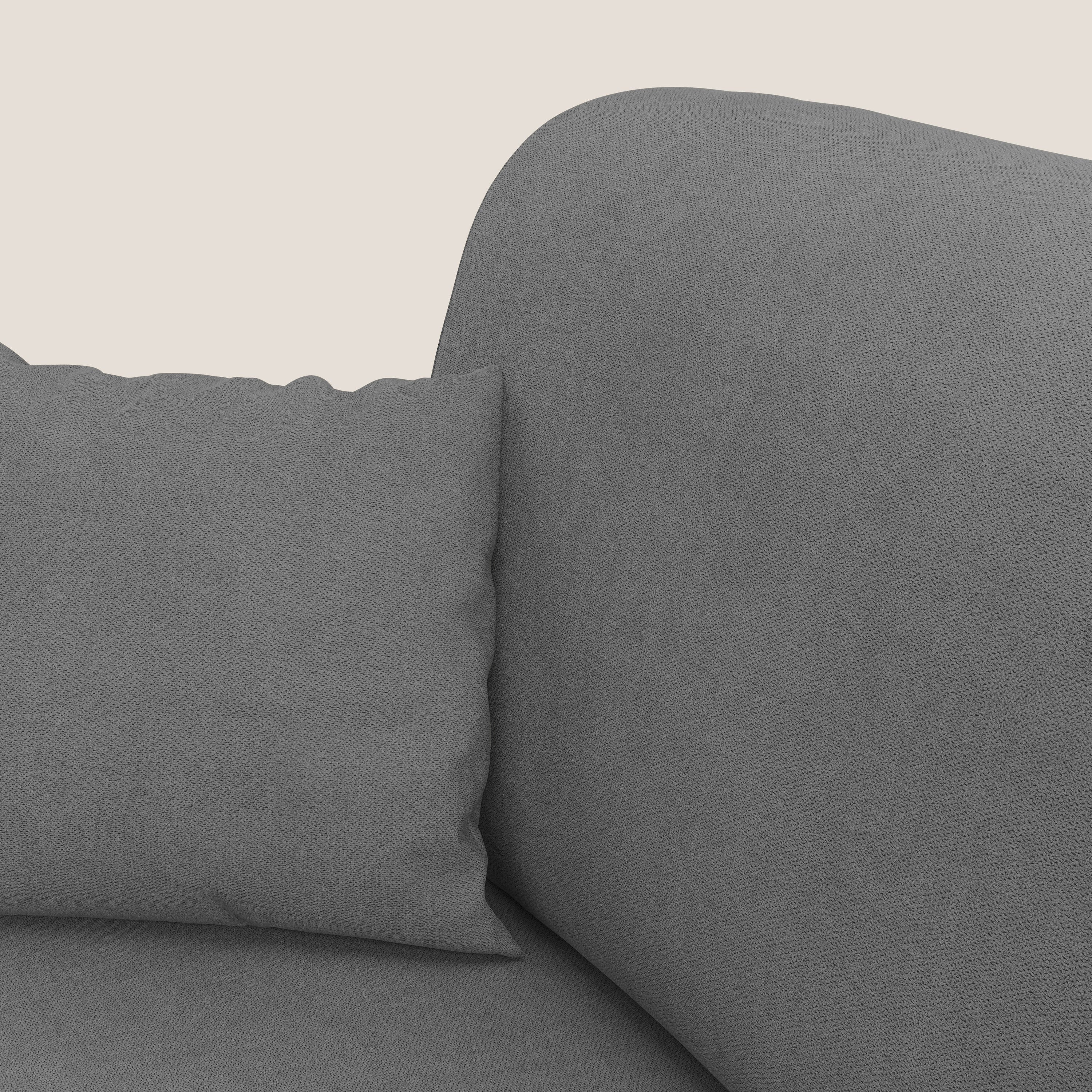 Kafka divano letto matrimoniale in morbido tessuto impermeabile T02 grigio - divani.store