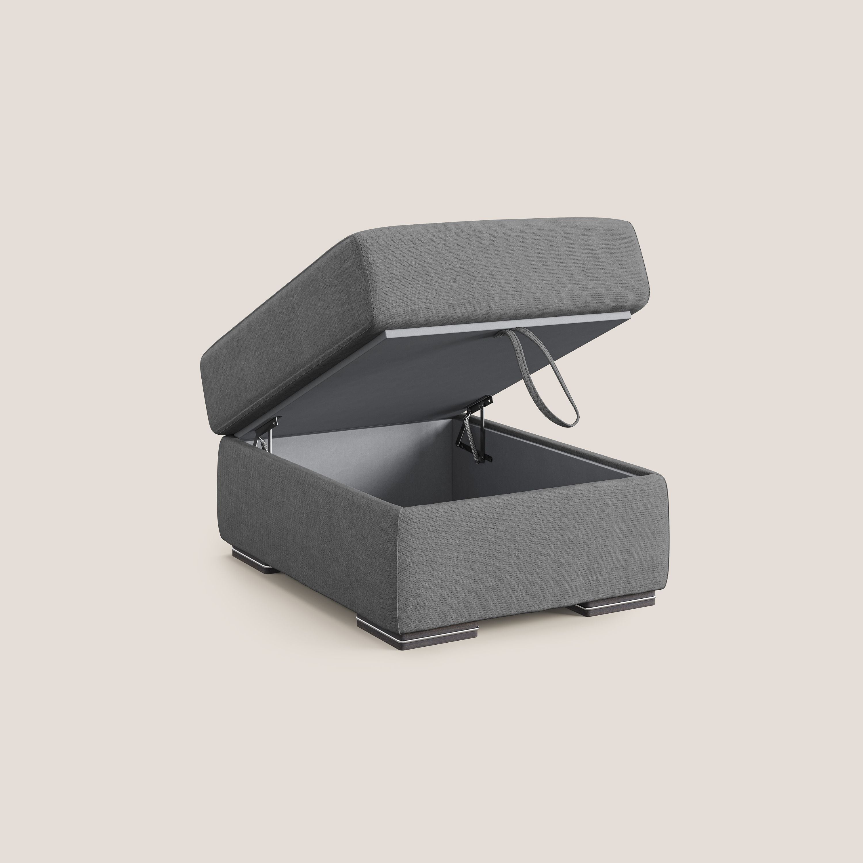 Sun pouf apribile contenitore in tessuto impermeabile T02 grigio - divani.store