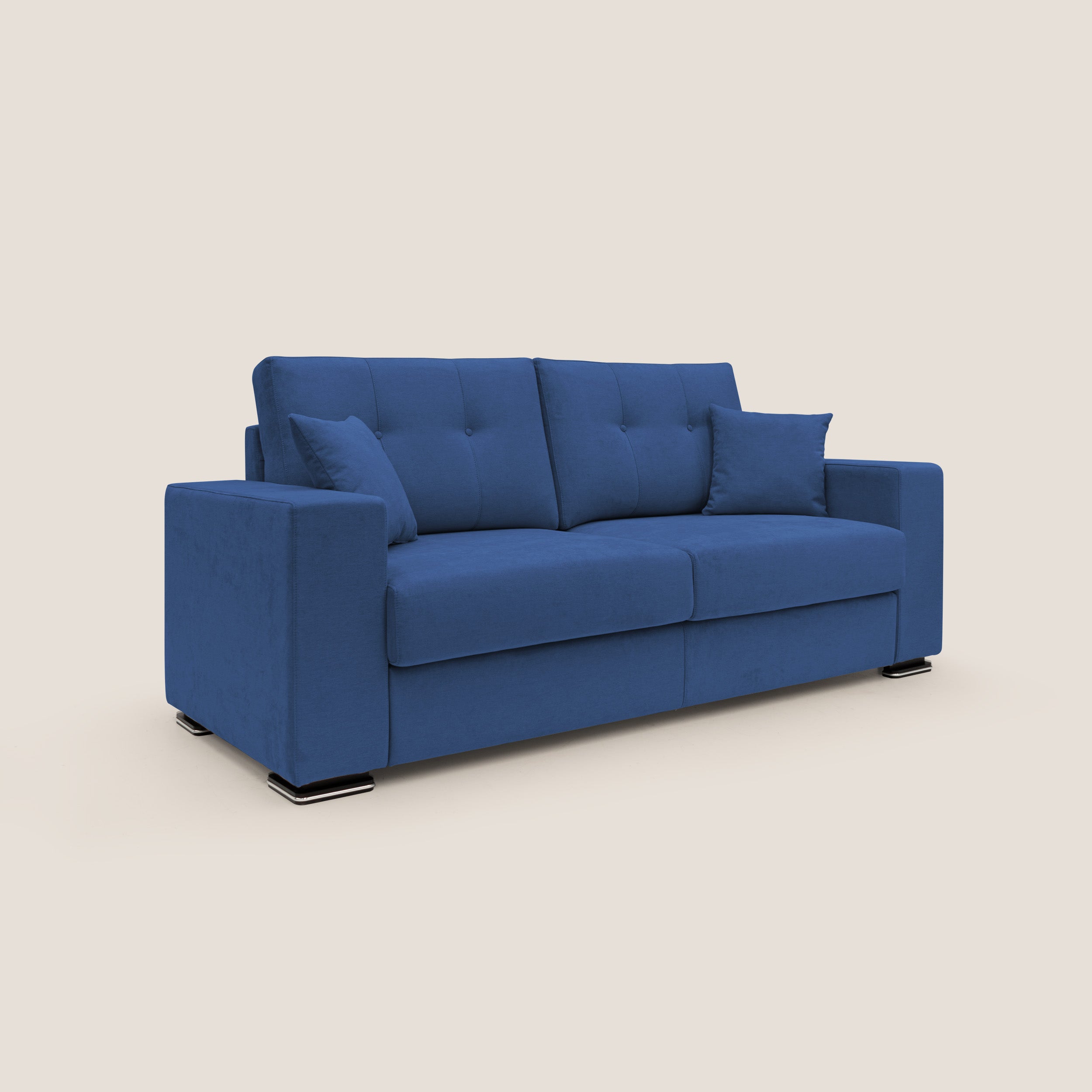 Giove divano in morbido tessuto impermeabile T02 blu - divani.store