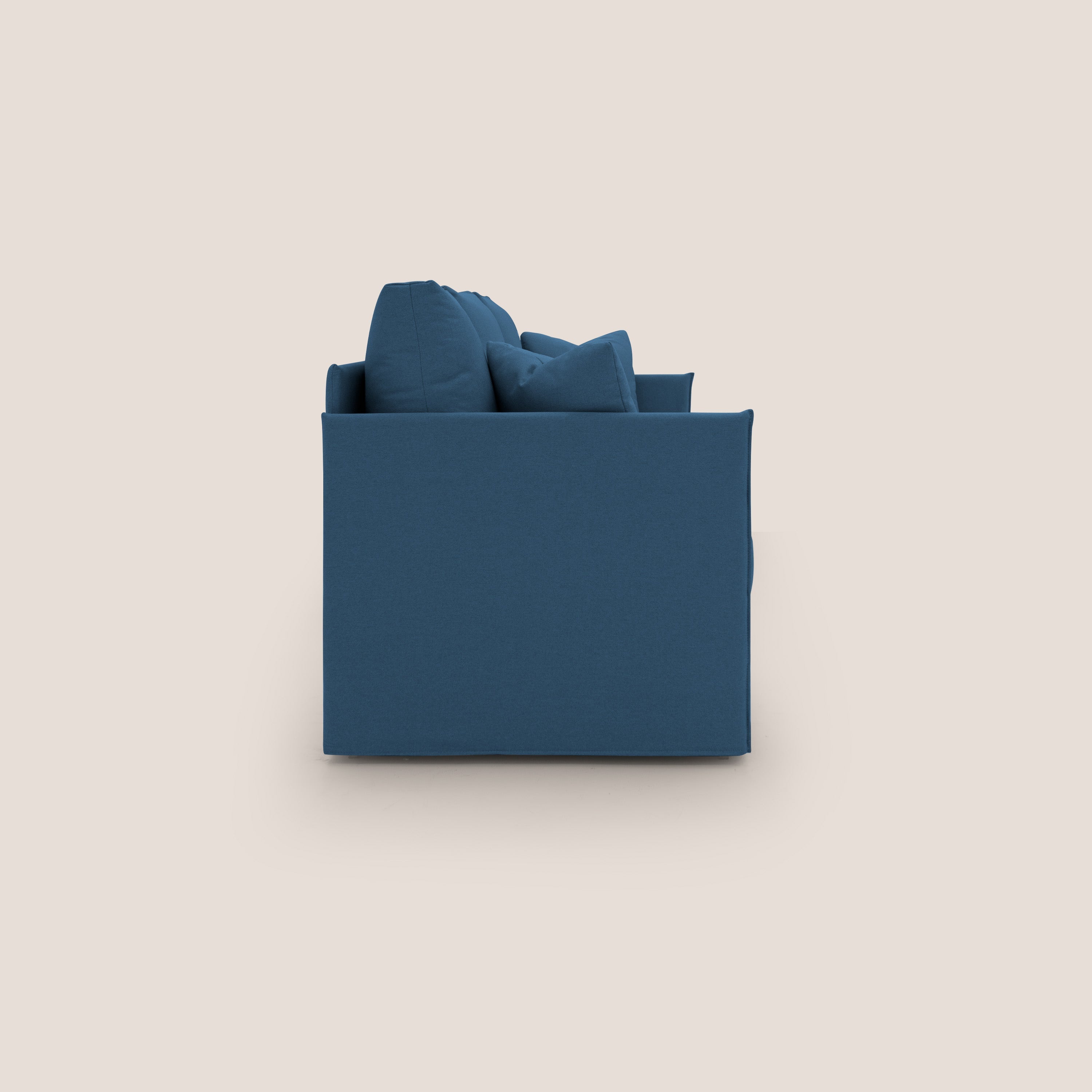 Brera Divano duplex con doppio letto in tessuto simil cotone impermeabile T13 blu - divani.store