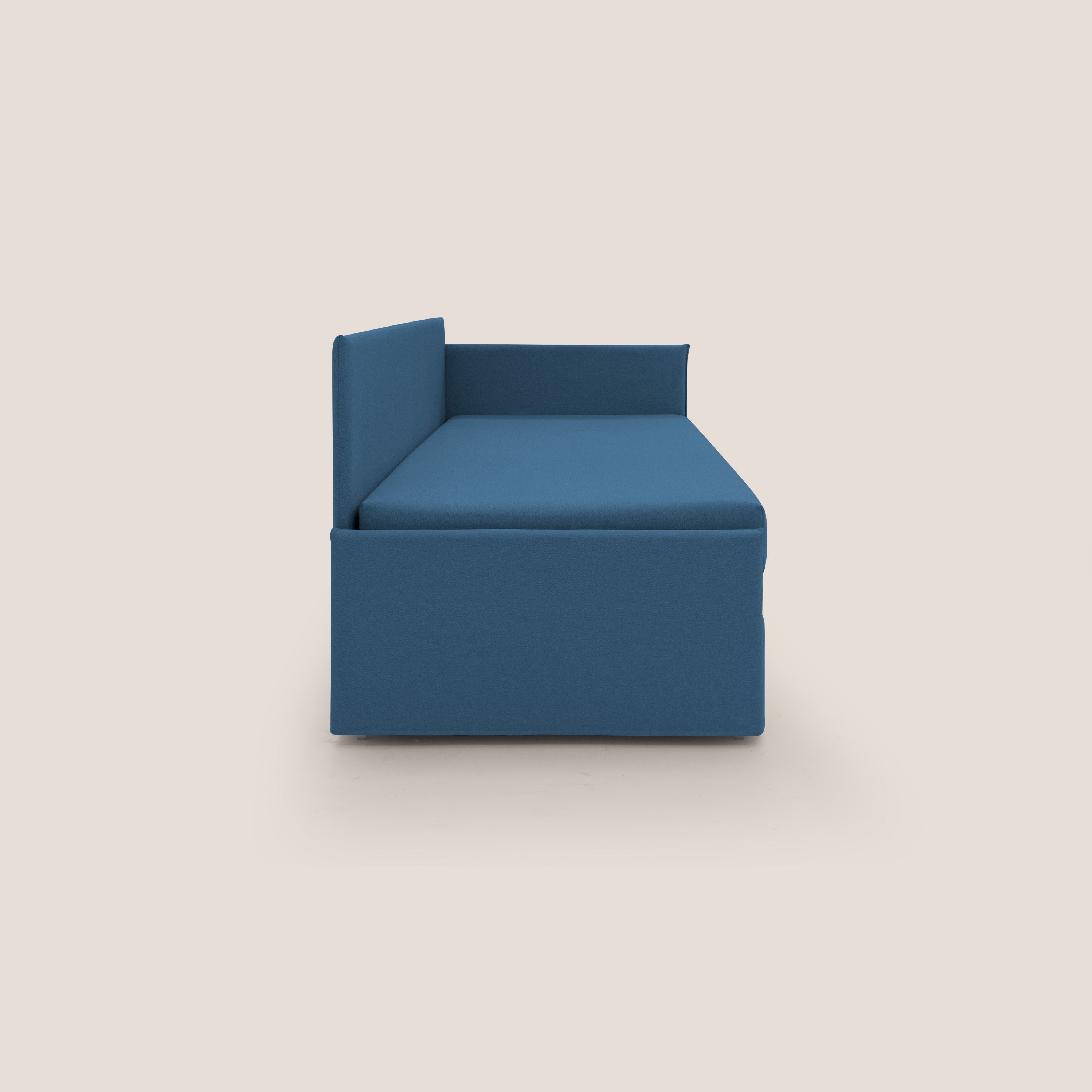 Durini Divano duplex con doppio letto in tessuto simil cotone impermeabile T13 blu - divani.store