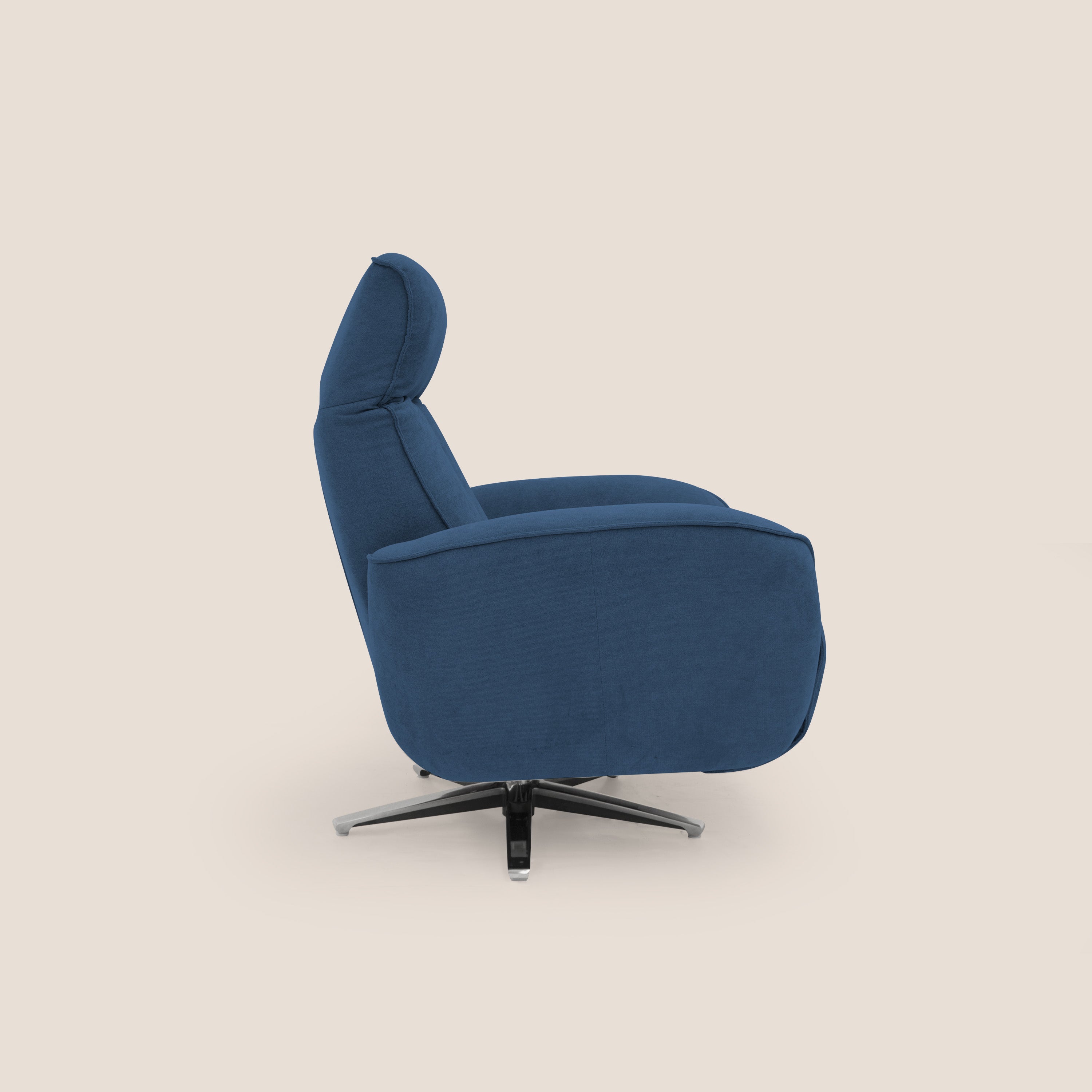 EVA Poltroncina RELAX in morbido tessuto impermeabile T02 blu - divani.store