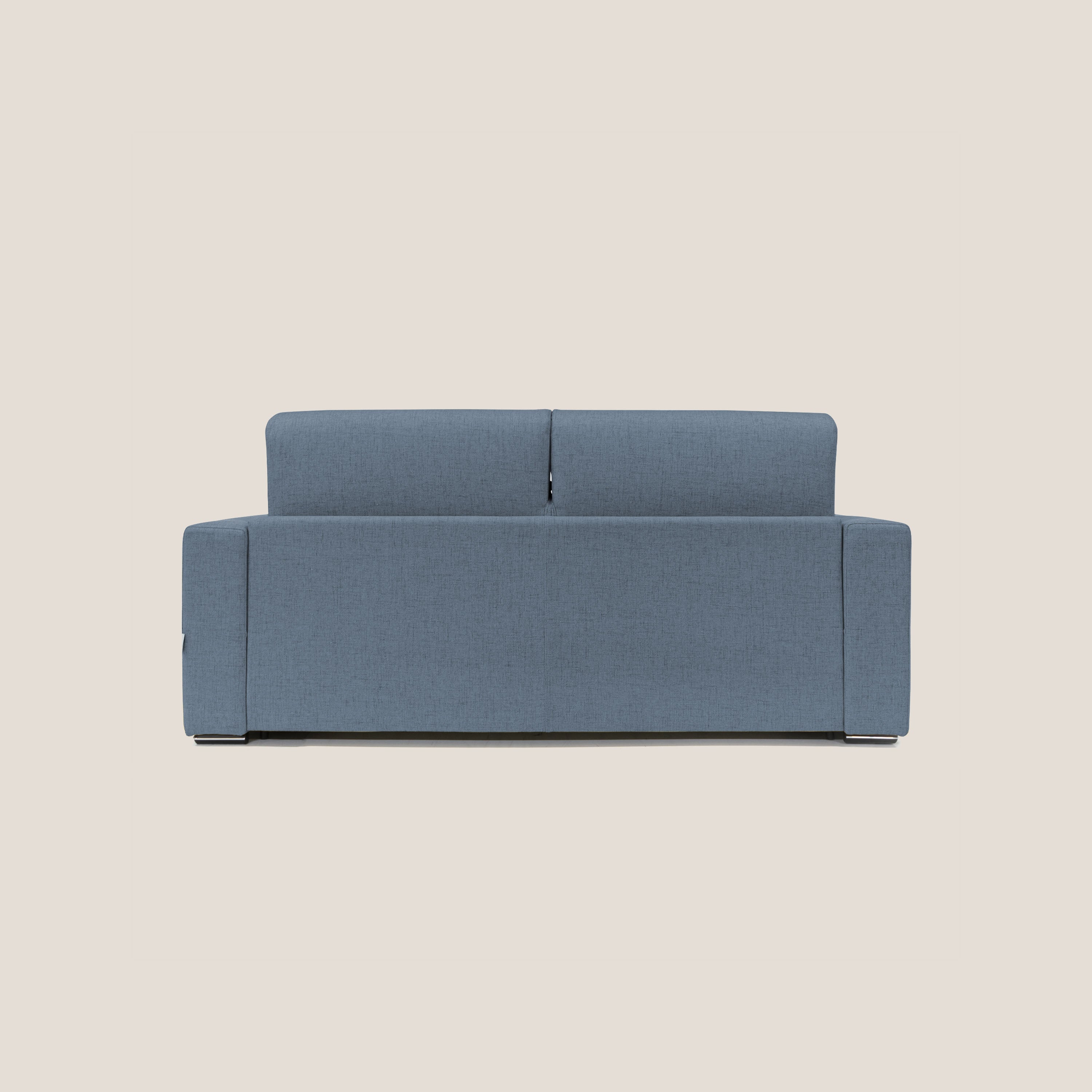 Nixon Divano letto matrimoniale con materasso 20 cm in tessuto impermeabile T03 blu - divani.store