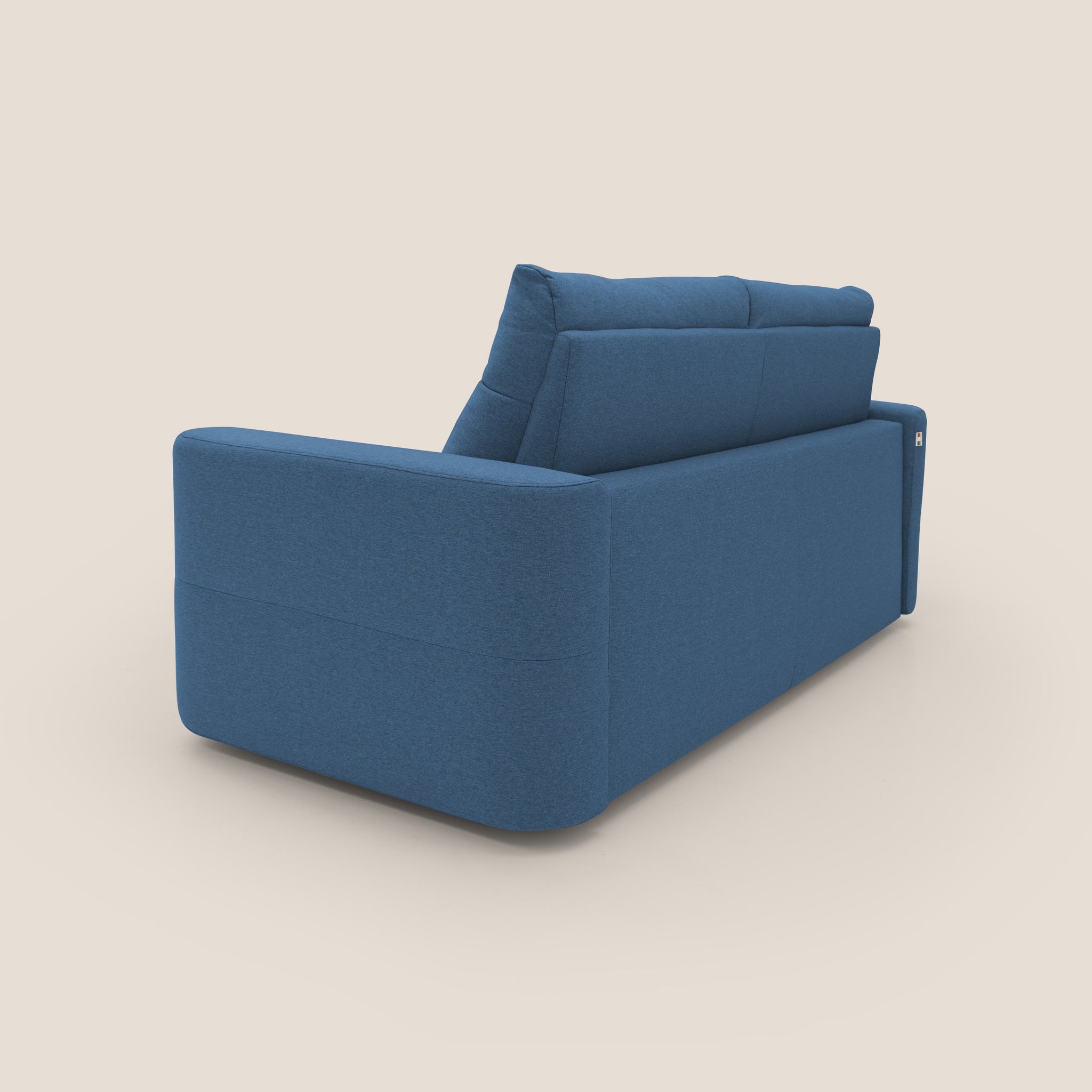 Cupido Divano letto 202 cm (mat.140x197 cm) materasso H18 in tessuto impermeabile simil cotone T13 BLU