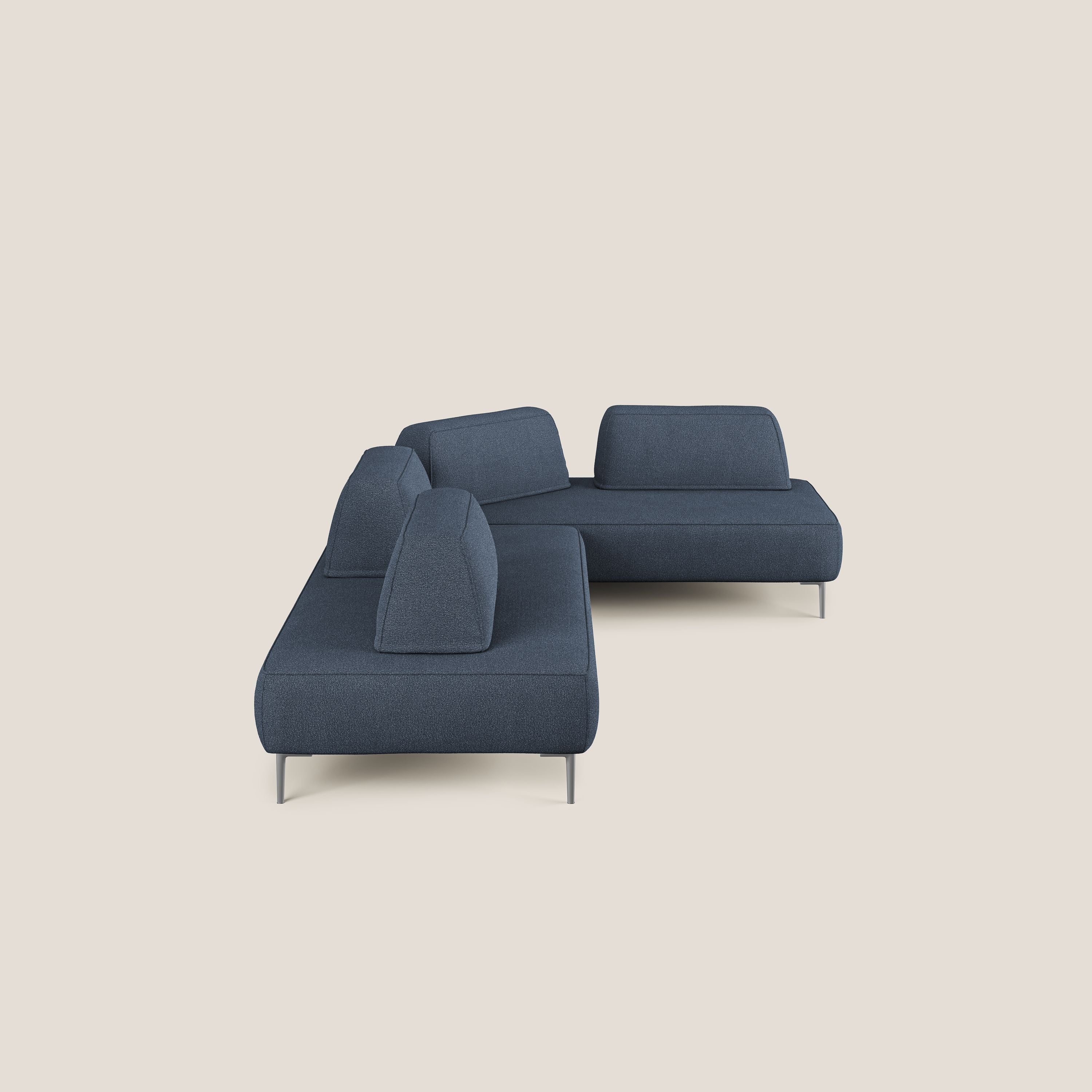 Newton divano angolare modulare con schienali movibili T07 blu - divani.store