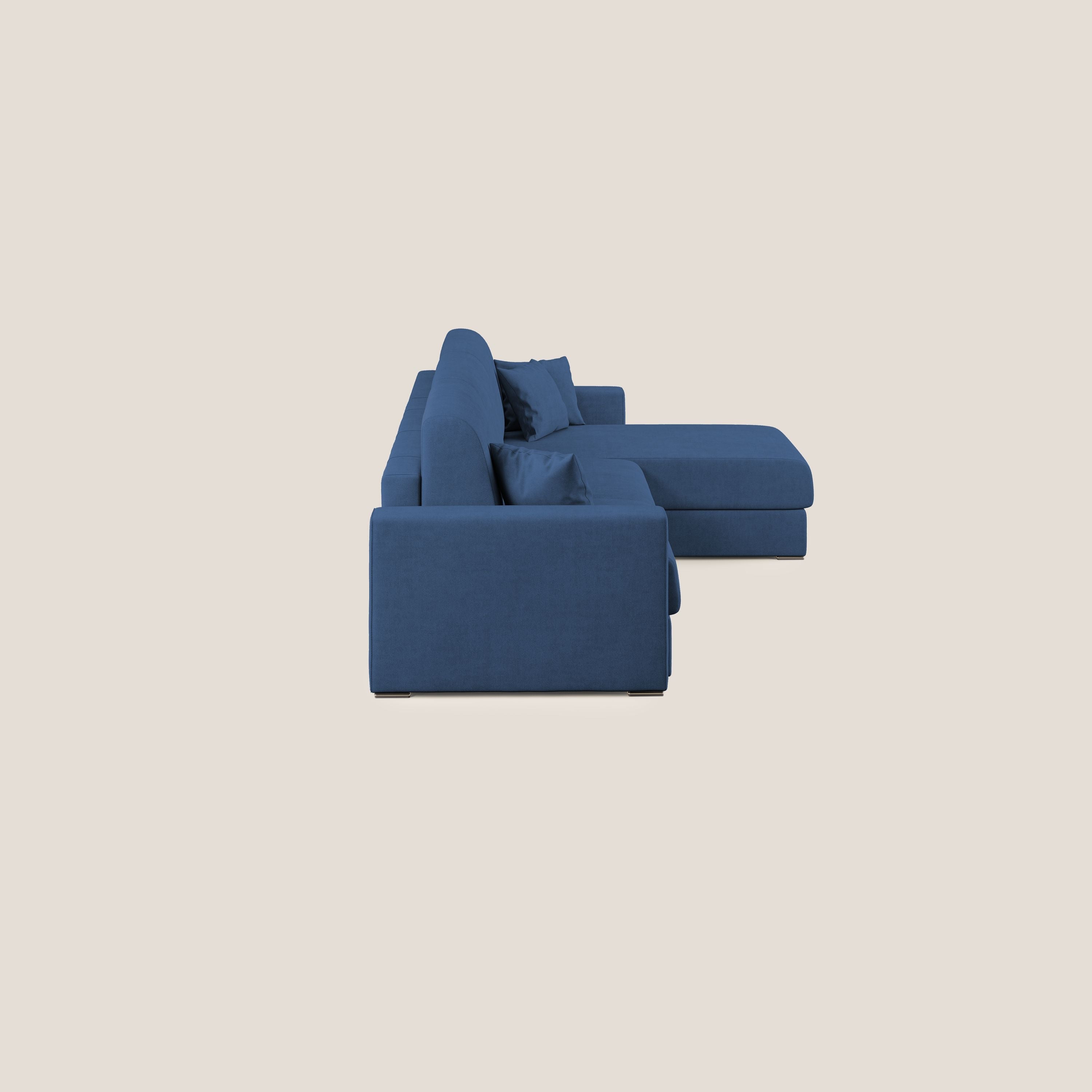 Best Divano letto angolare in tessuto impermeabile T02 blu - divani.store