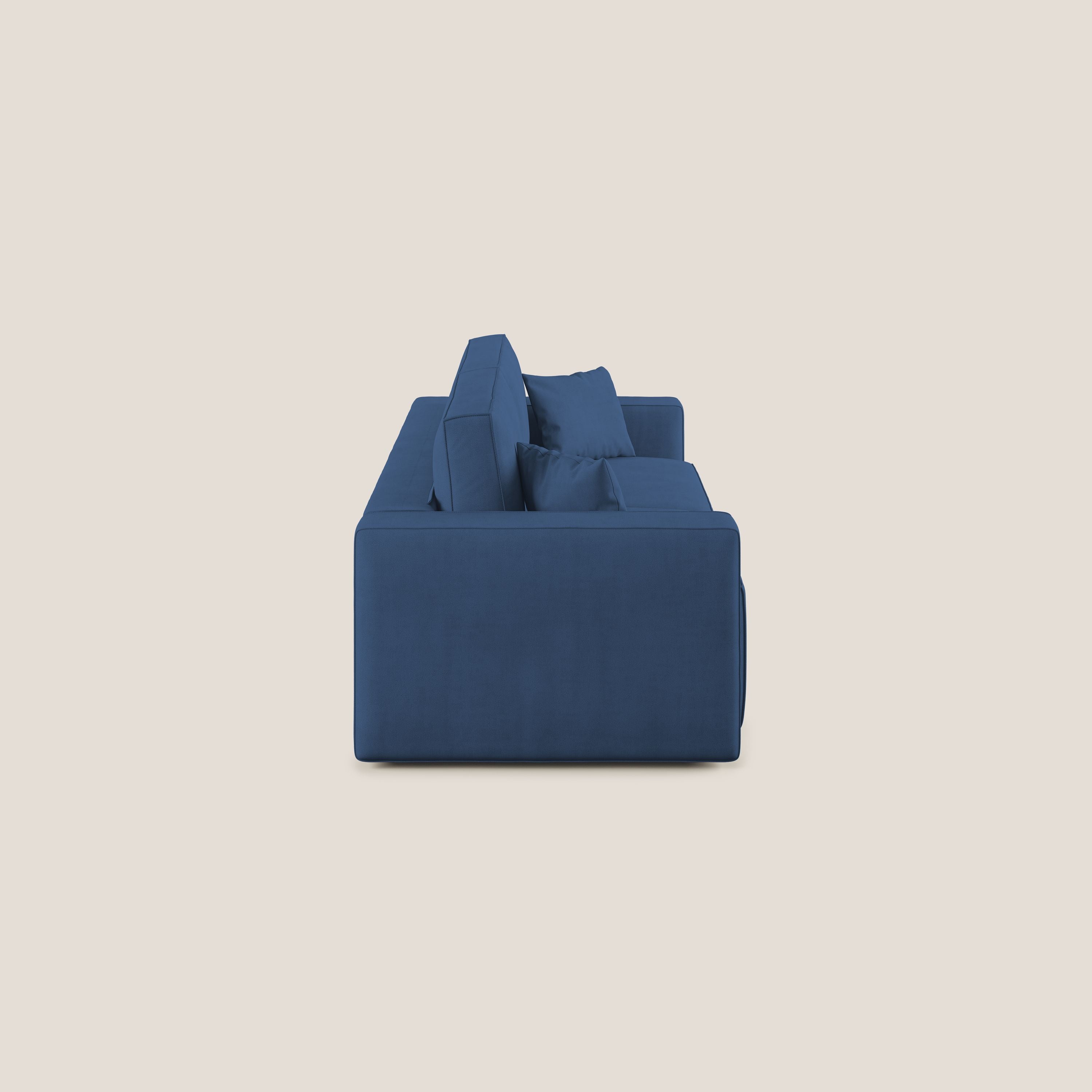 Morfeo divano con sedute estraibili in morbido tessuto impermeabile T02 blu - divani.store
