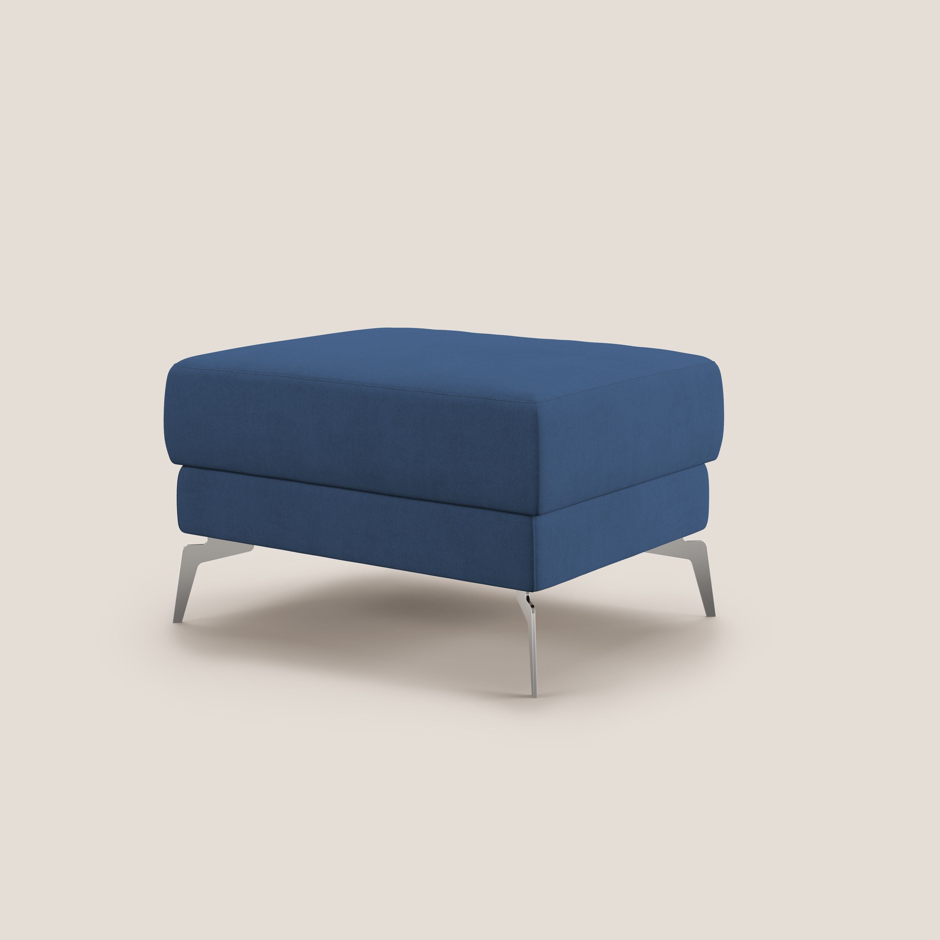 Star Pouf con piedini alti in tessuto impermeabile T02 blu - divani.store