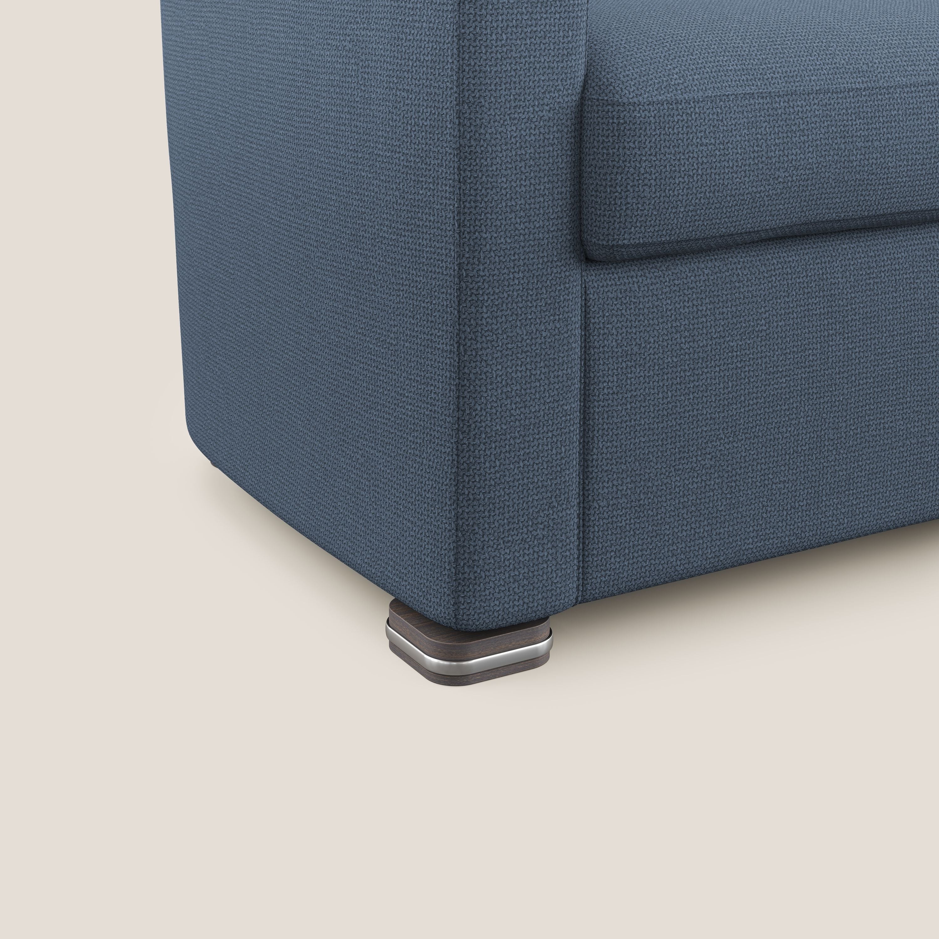 Cloe Poltroncina in tessuto smacchiabile con acqua QuickClean T08 blu - divani.store