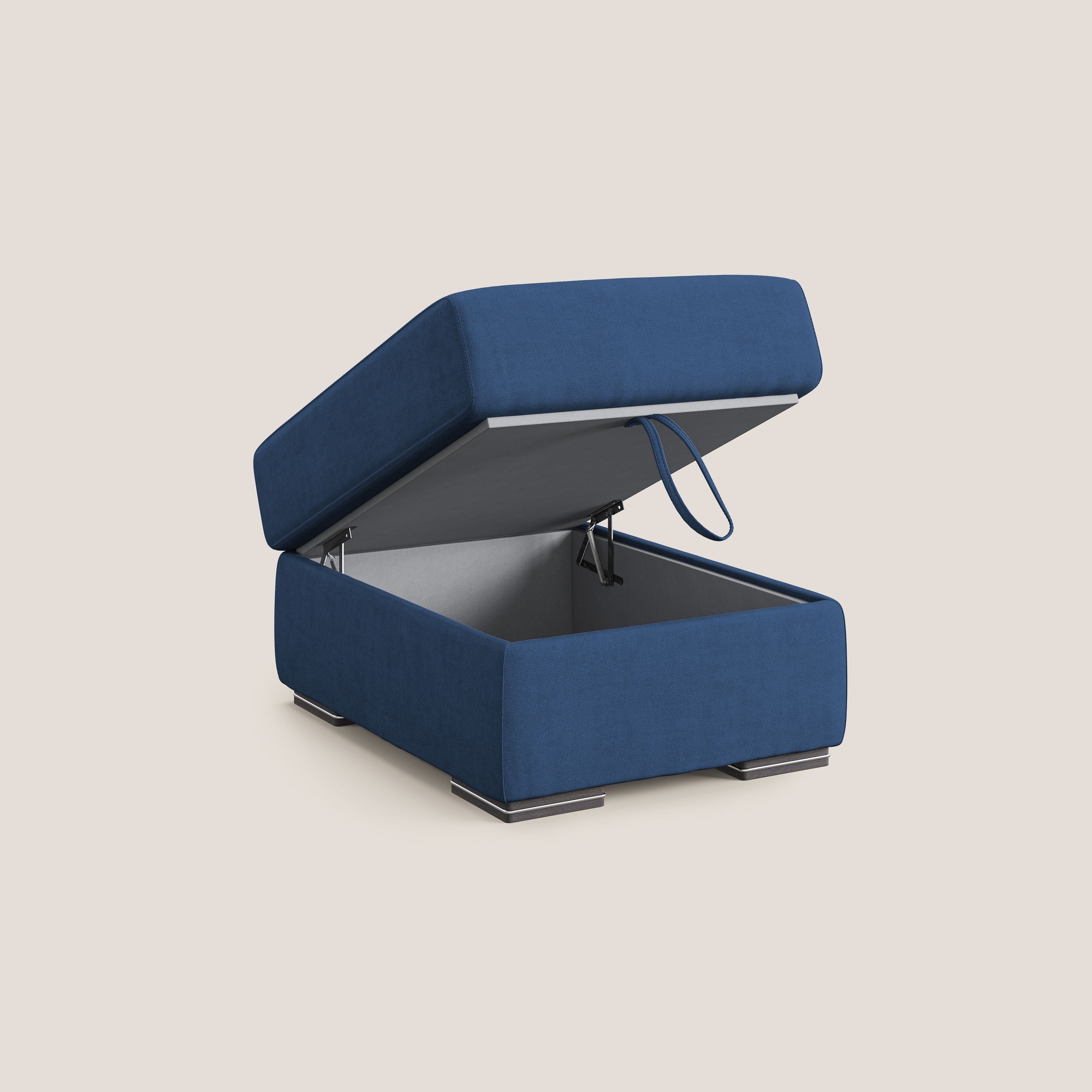 Sun pouf apribile contenitore in tessuto impermeabile T02 blu - divani.store