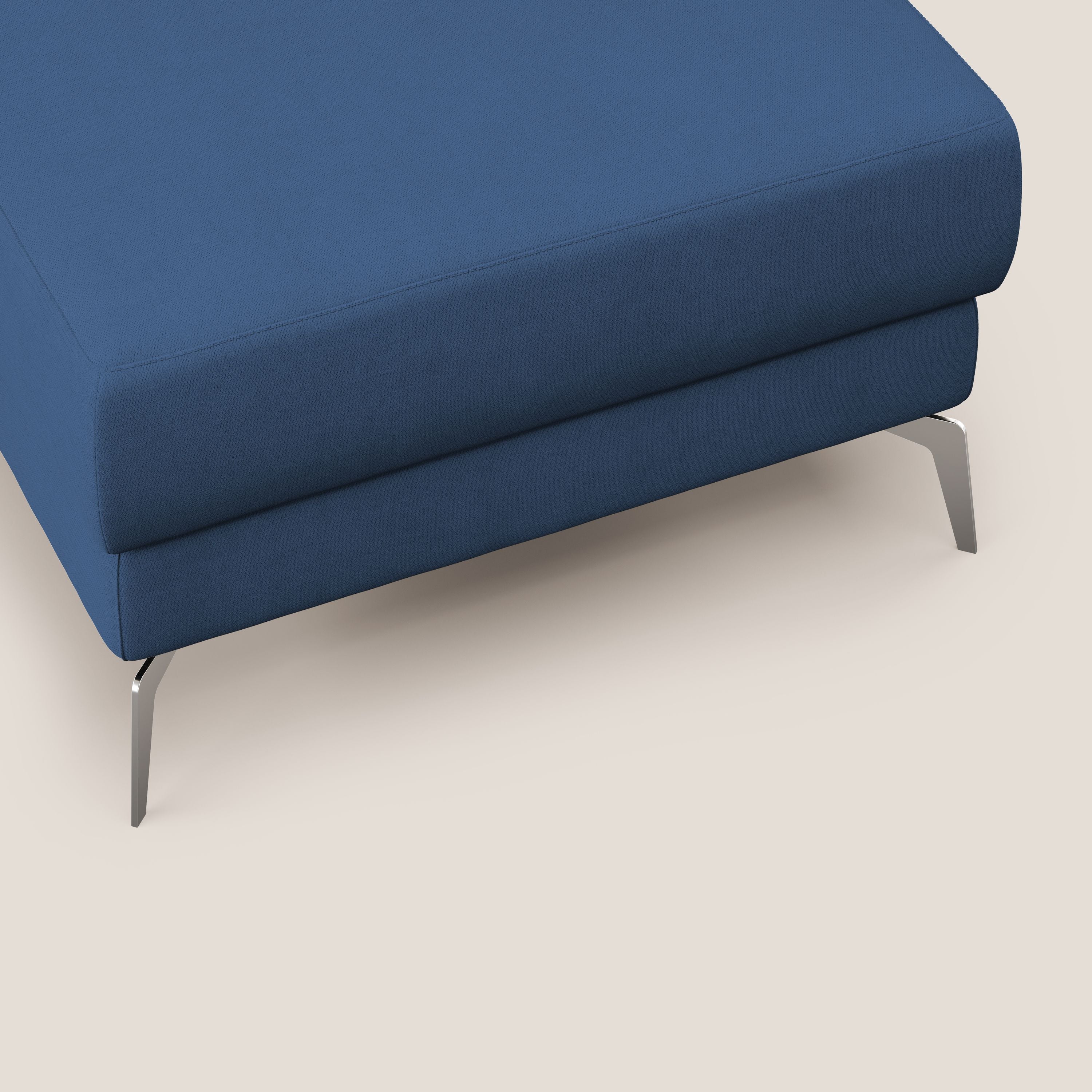 Star Pouf con piedini alti in tessuto impermeabile T02 blu - divani.store