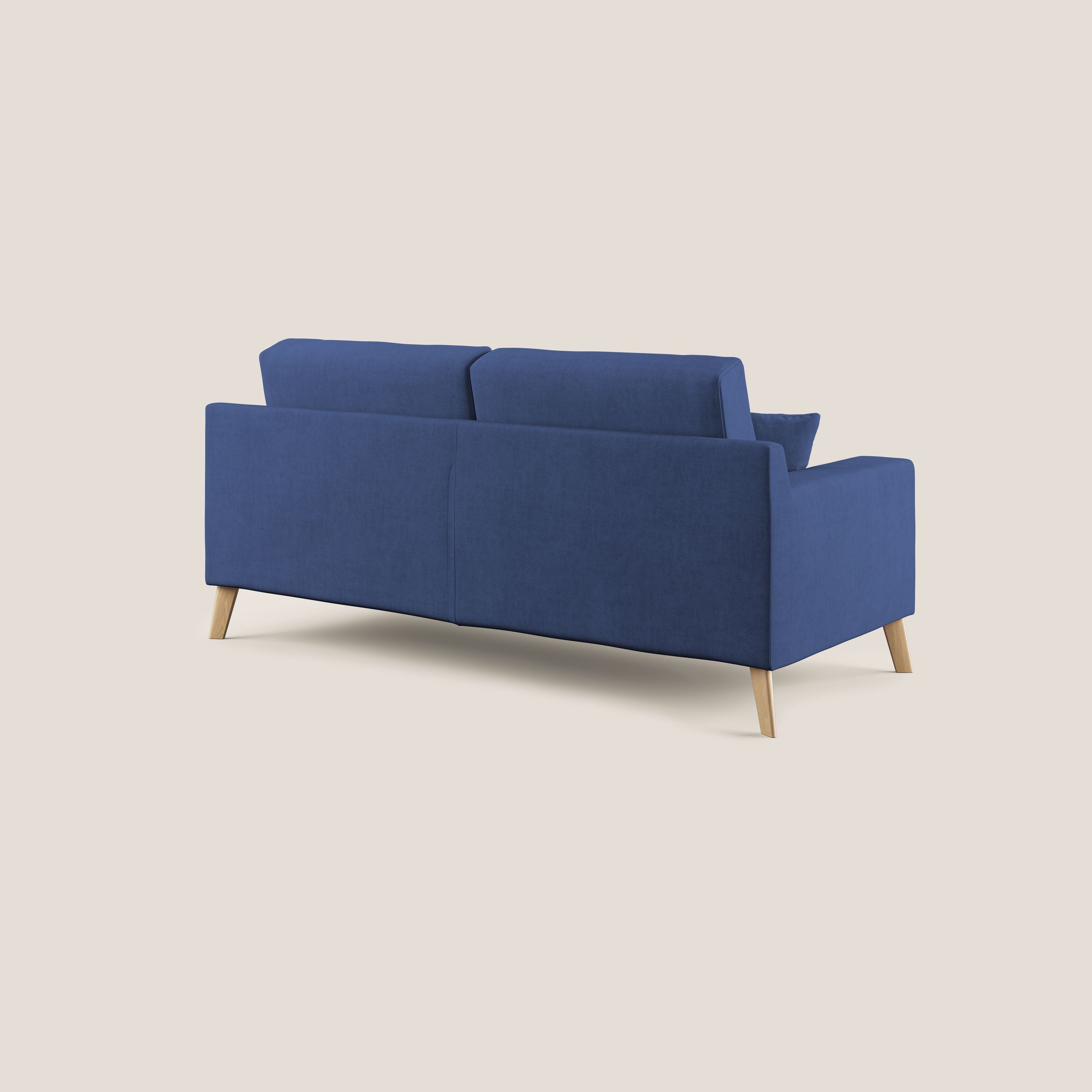 Danish divano moderno in tessuto morbido impermeabile T02 blu - divani.store