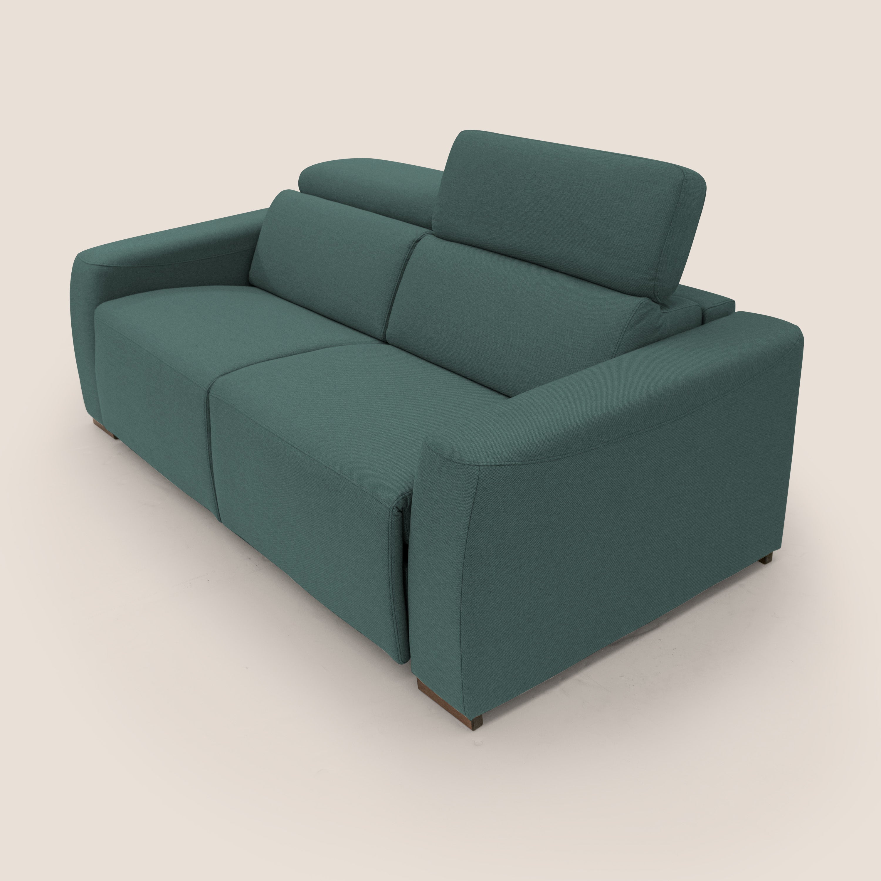Poseidon divano letto + relax elettrico in tessuto smacchiabile impermeabile T05 verde
