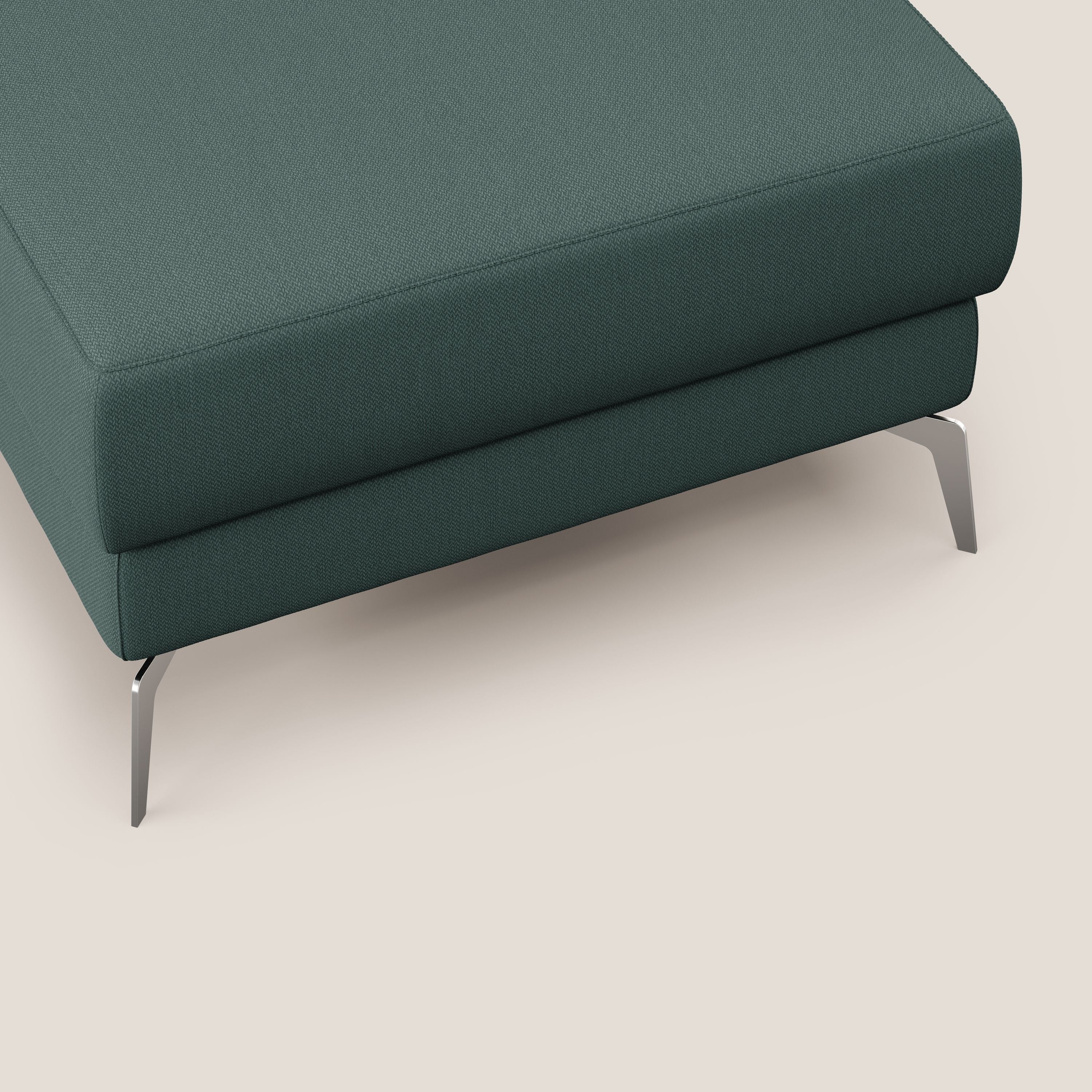 Star Pouf con piedini alti in tessuto smacchiabile T05 verde - divani.store