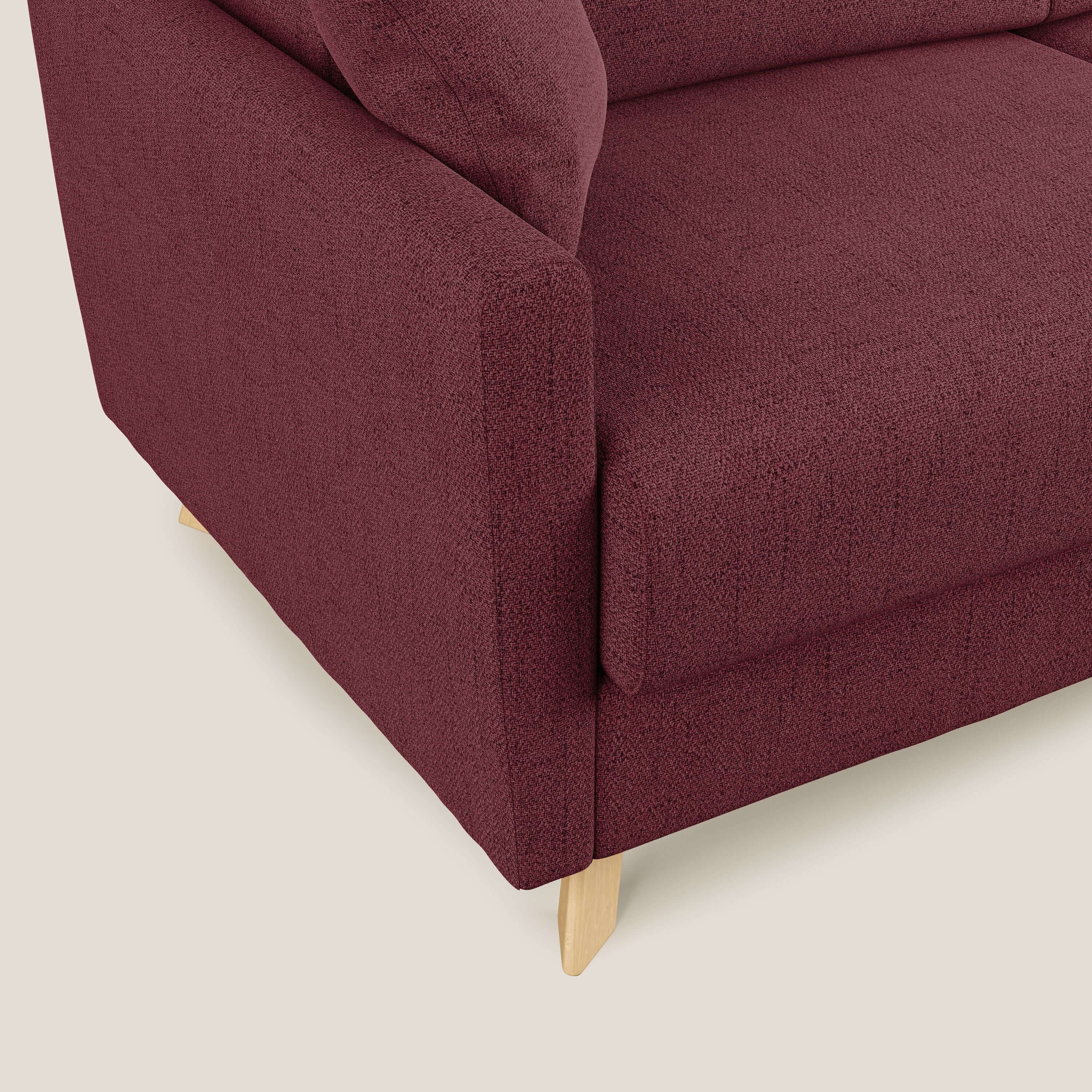 Edgar divano letto angolare in tessuto felis impermeabile T03 rosso - divani.store