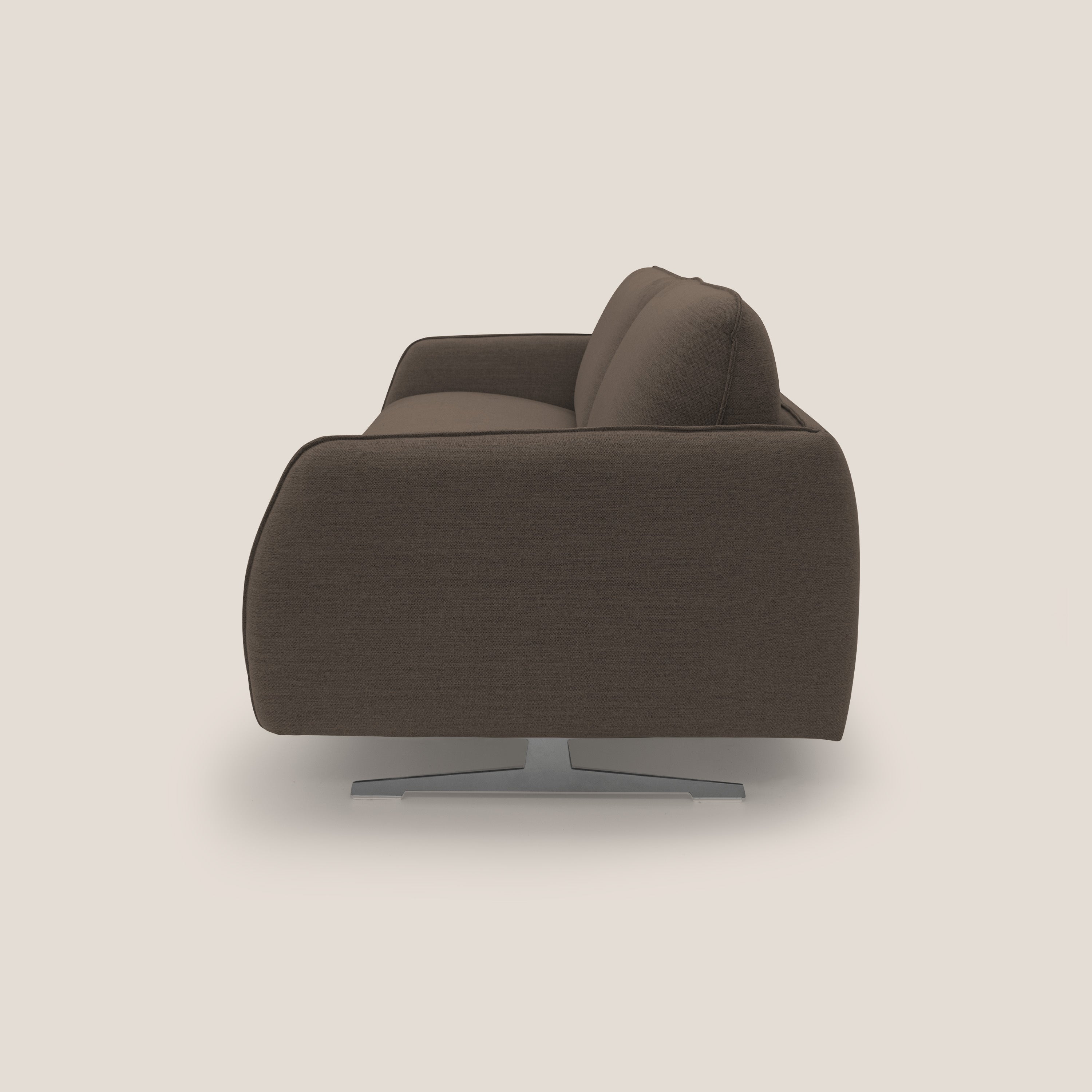 Texas Divano letto matrimoniale moderno in tessuto impermeabile T19 marrone - divani.store