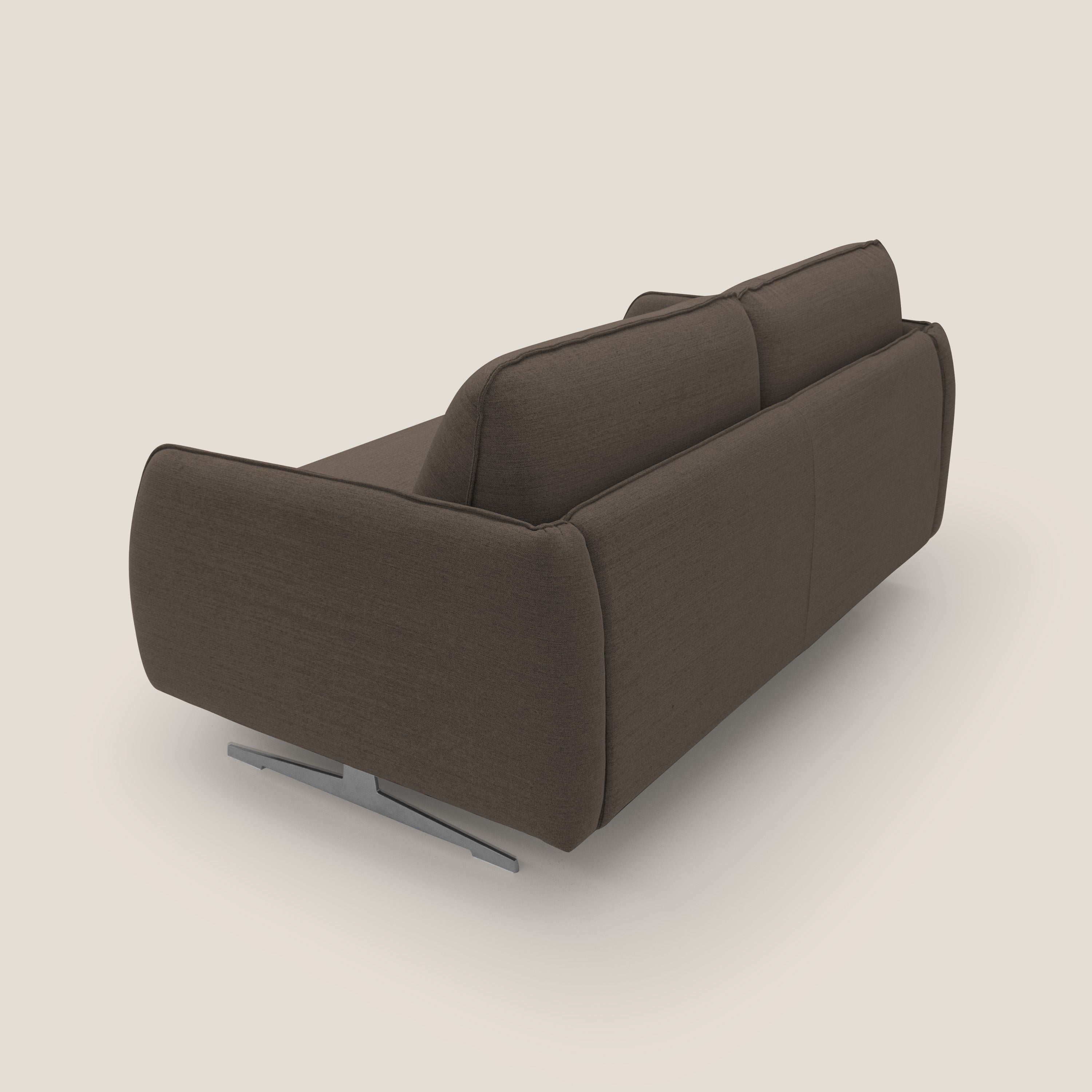 Texas Divano letto matrimoniale moderno in tessuto impermeabile T19 marrone - divani.store