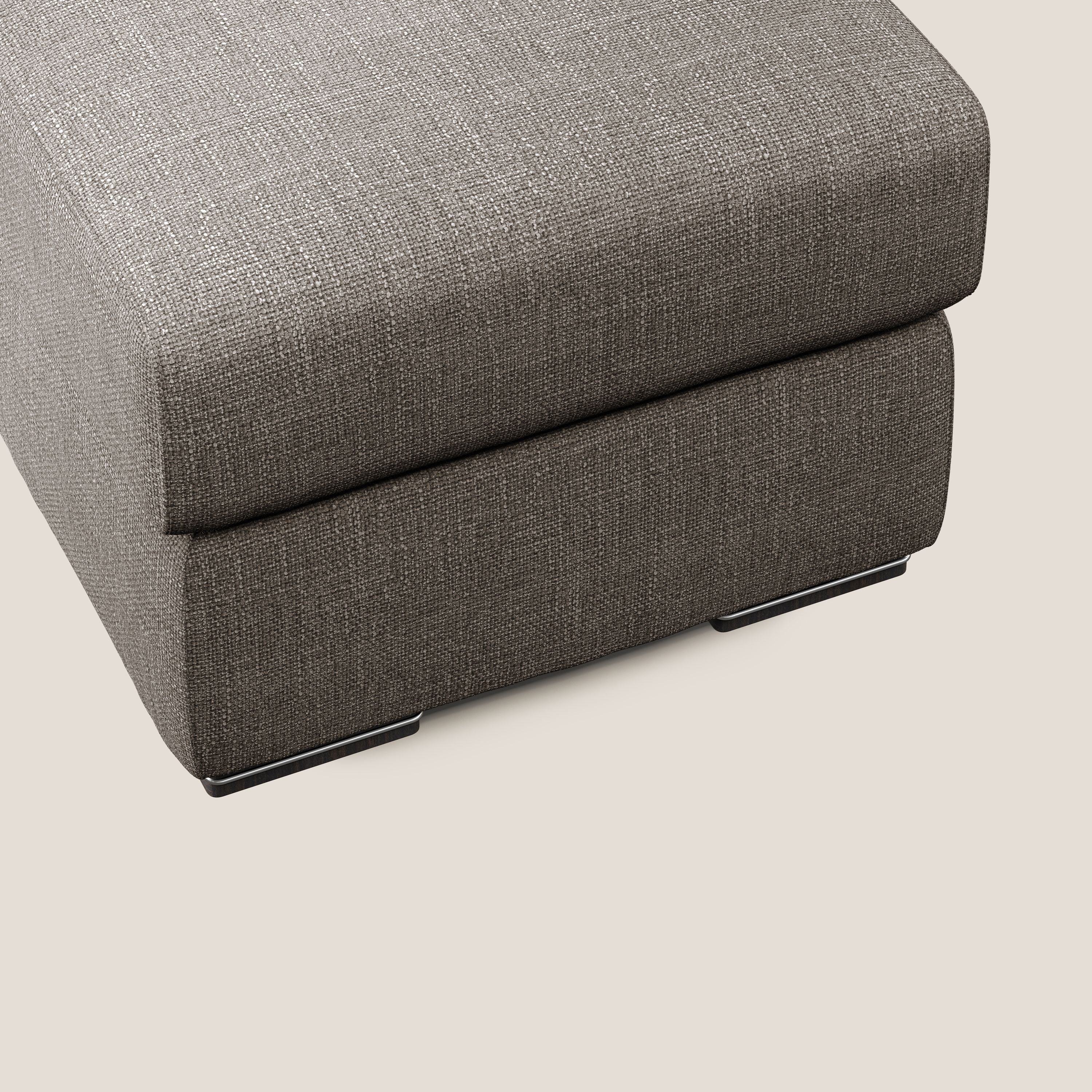 Sun pouf apribile contenitore in tessuto impermeabile morbido intreccio T06 marrone - divani.store