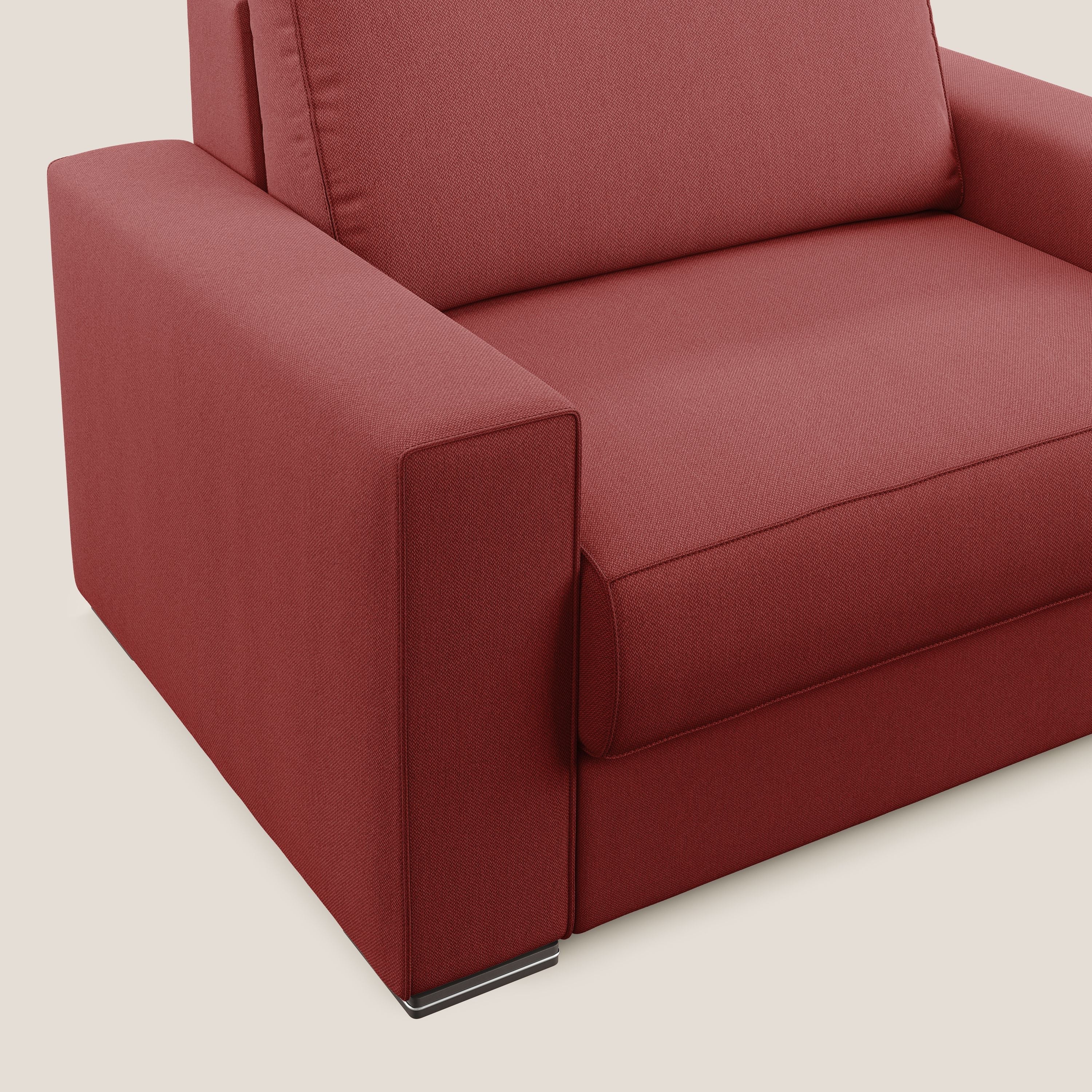 Dream poltrona letto in tessuto smacchiabile T05 rosso - divani.store