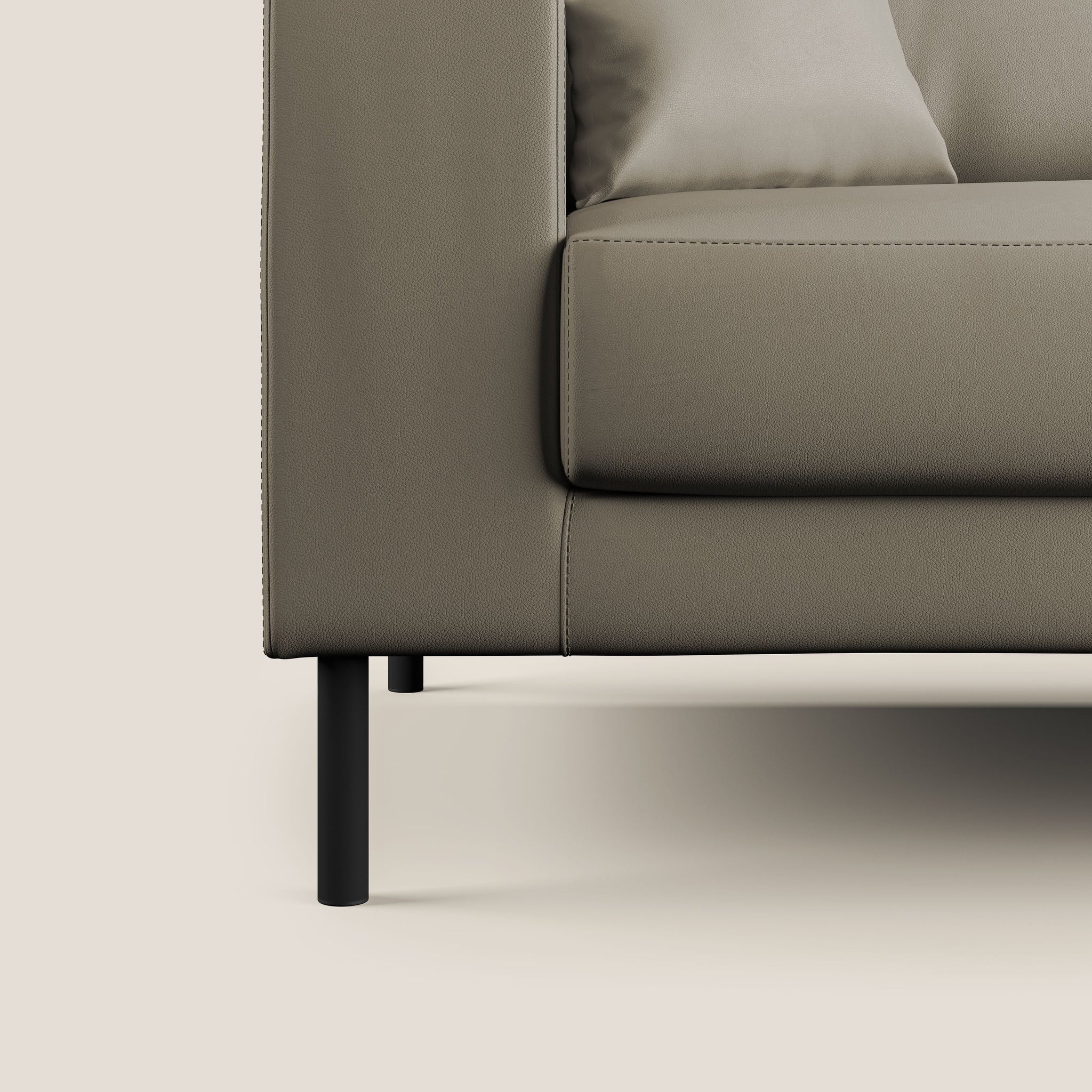 Uranio divano moderno lineare 146 cm in Ecopelle impermeabile T04 TALPA
