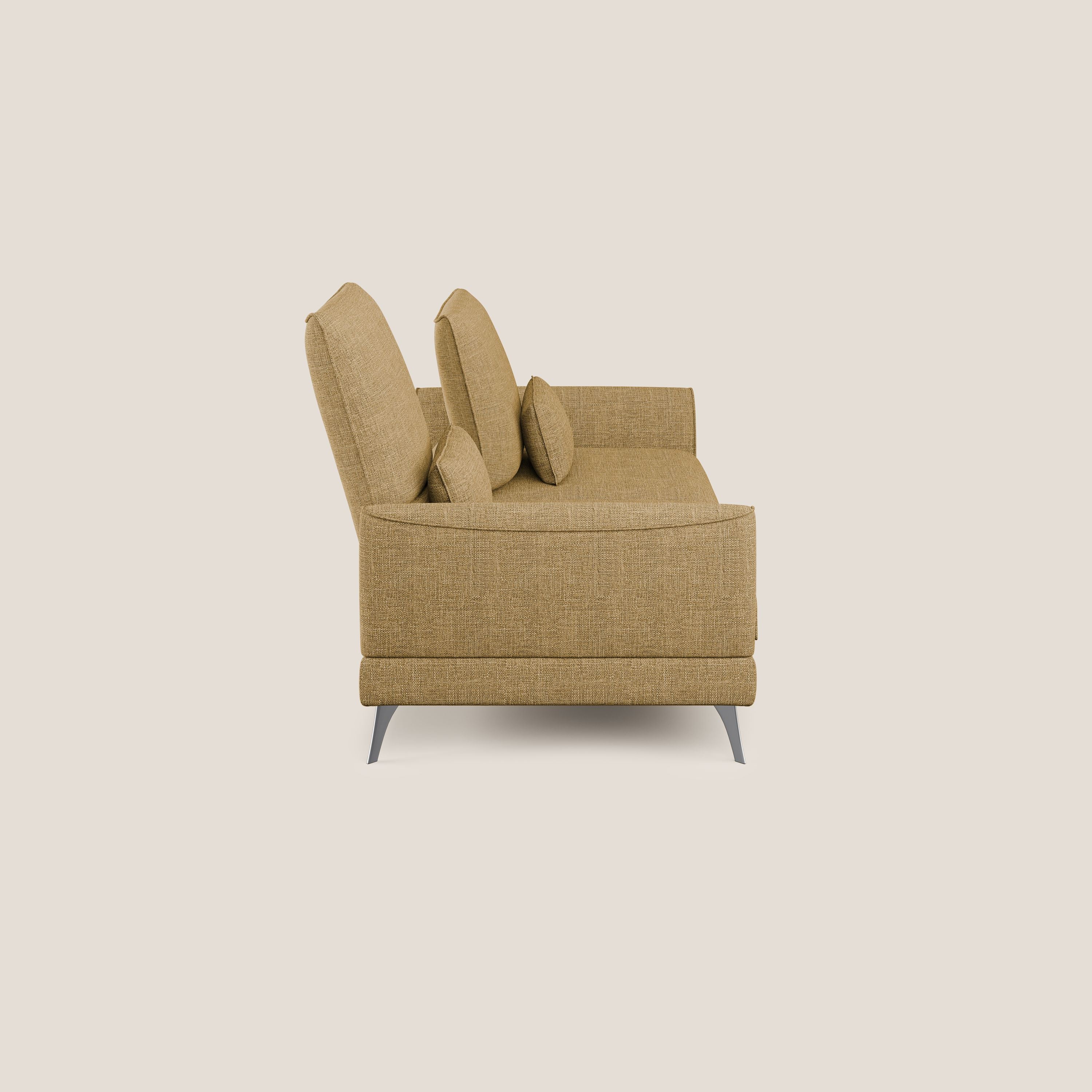 Tommy Divano relax con schienali traslanti in morbido tessuto fiammato T06 giallo - divani.store
