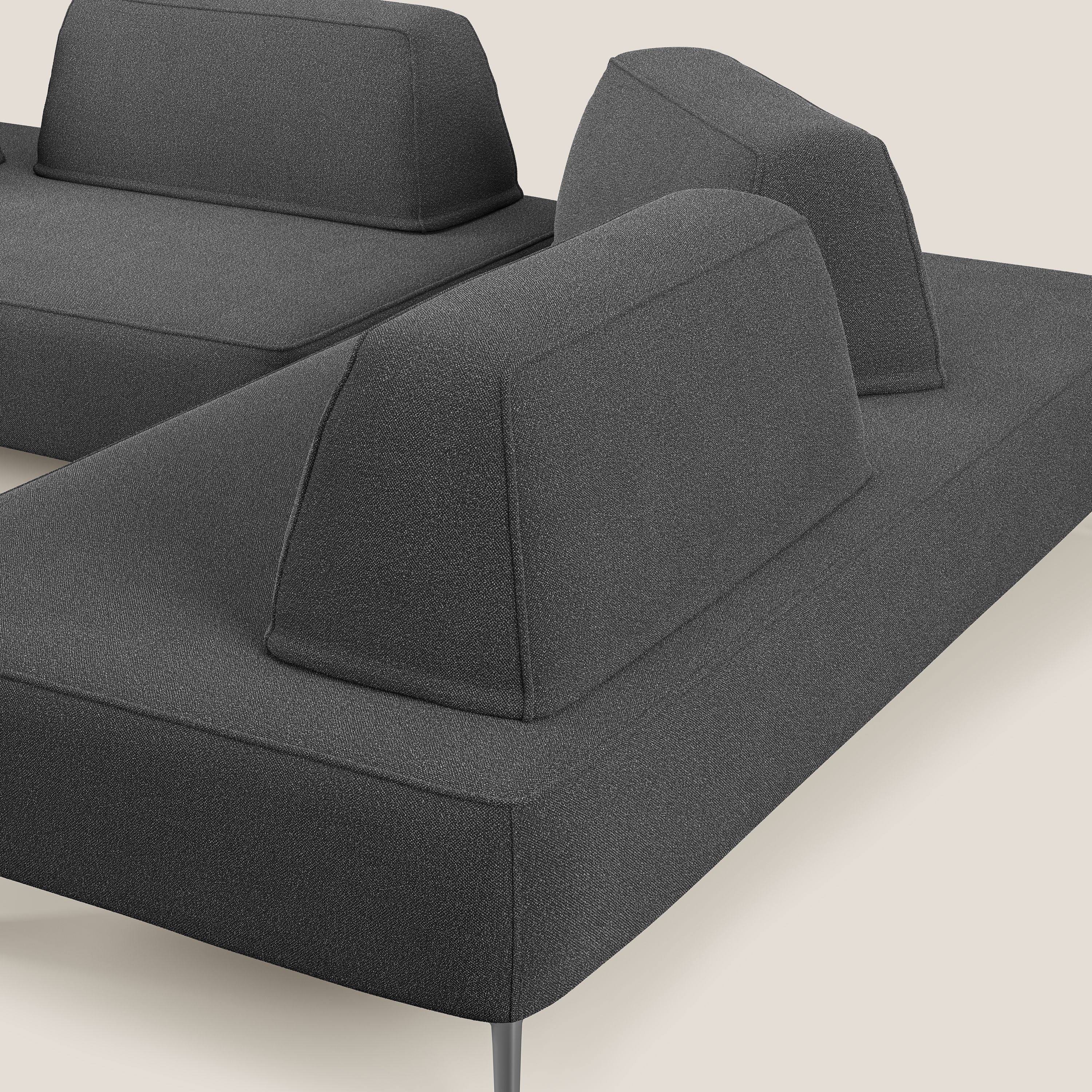 Newton divano angolare modulare con schienali movibili T07 antracite - divani.store