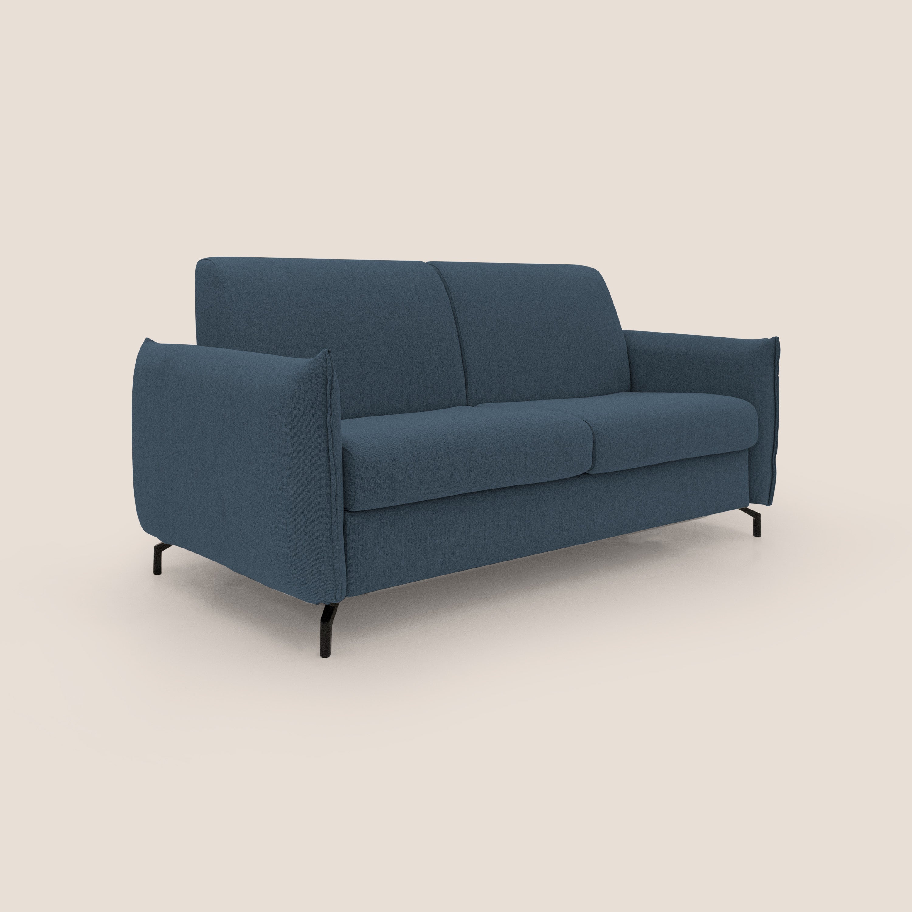 Scarlet divano letto in tessuto misto cotone impermeabile T19 blu - divani.store