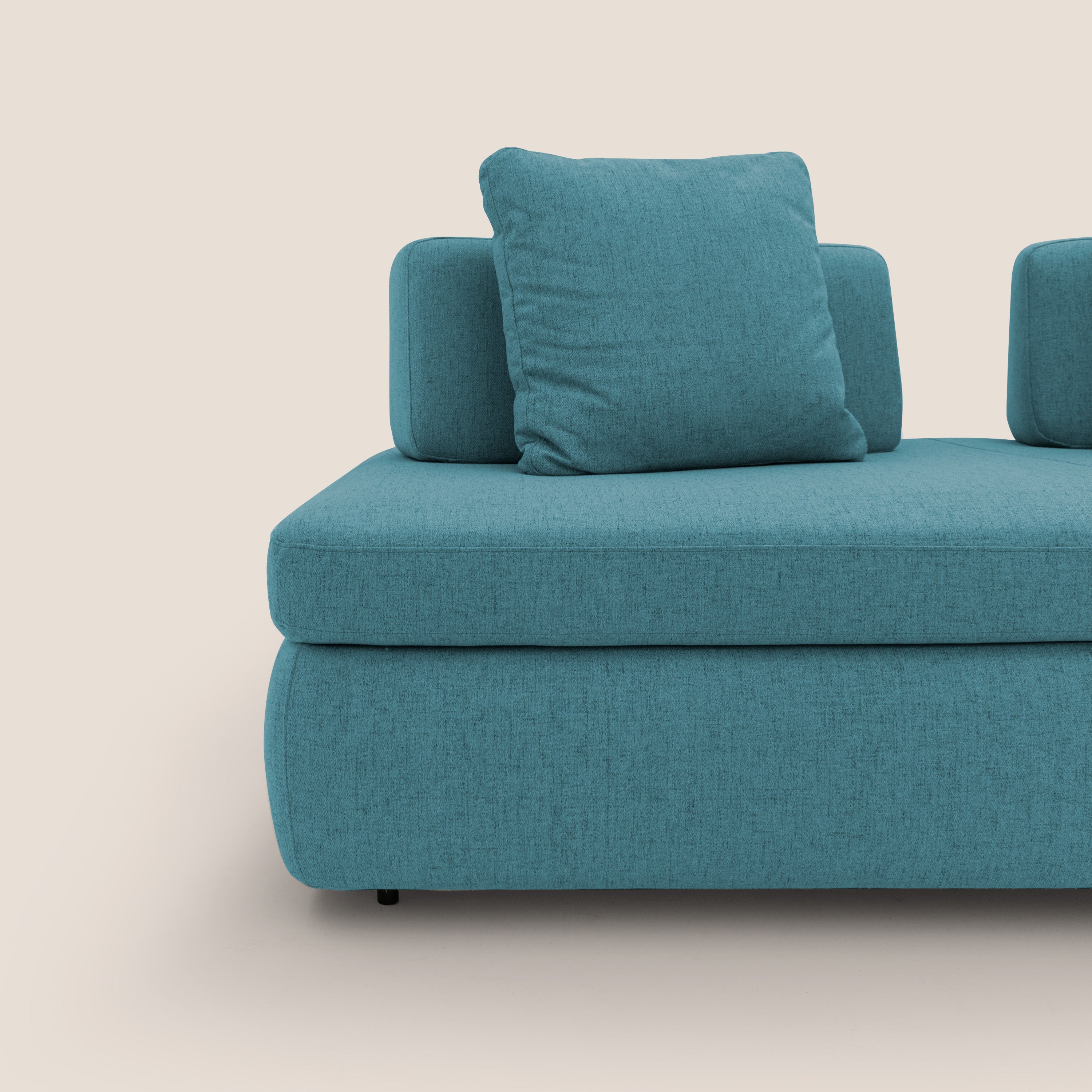Gransasso Divano letto matrimoniale dal DESIGN innovativo in tessuto impermeabile T03 azzurro - divani.store
