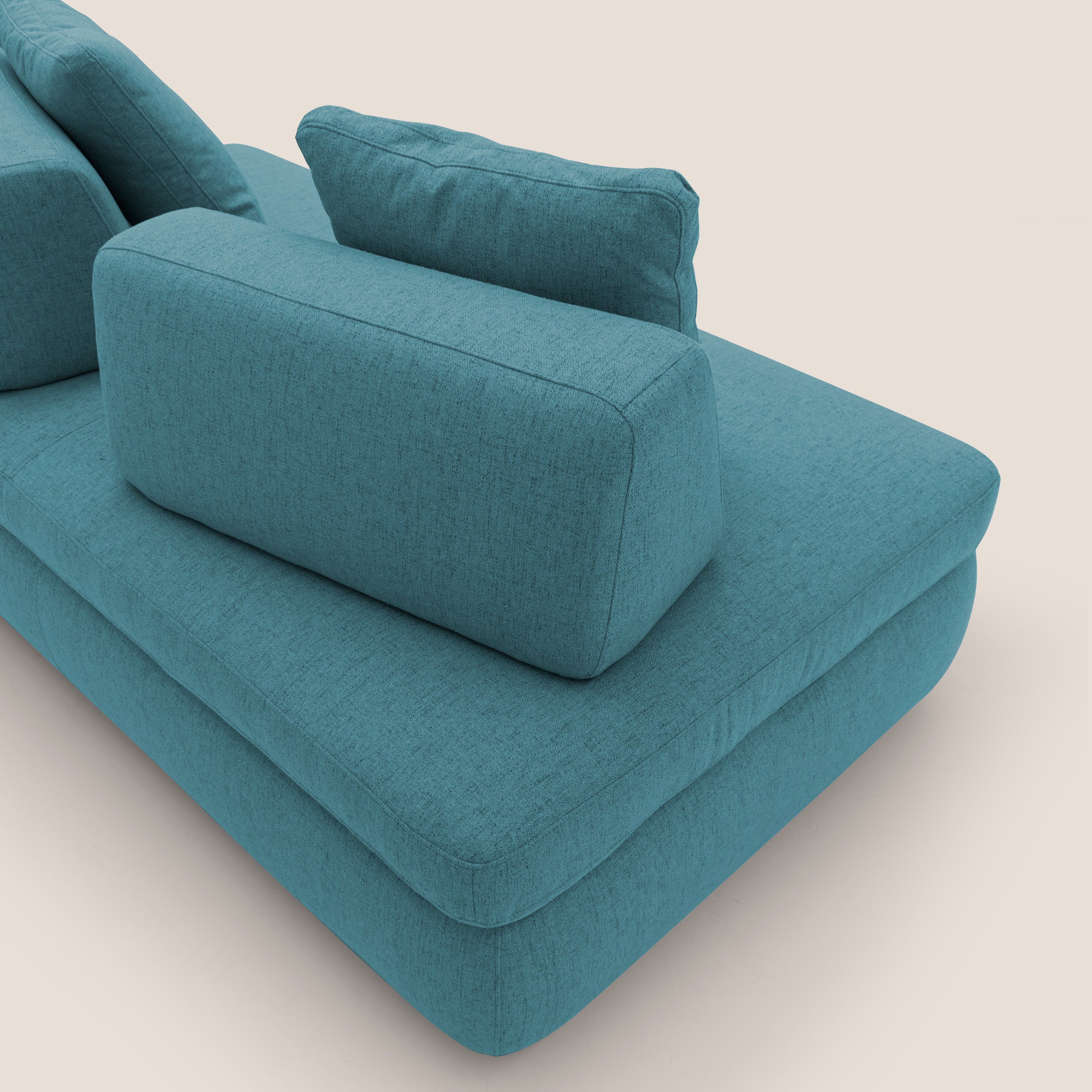 Gransasso Divano letto matrimoniale dal DESIGN innovativo in tessuto impermeabile T03 azzurro - divani.store