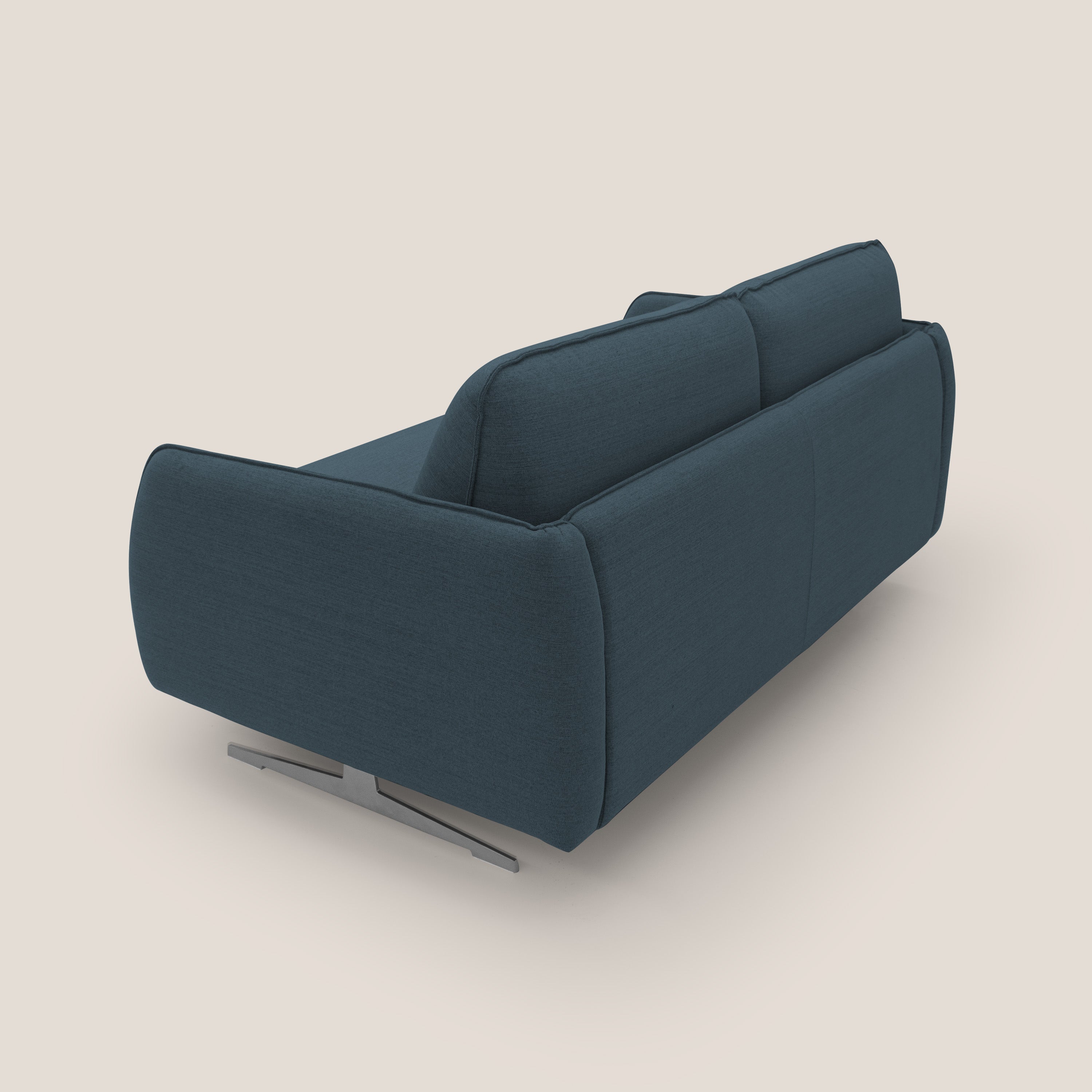 Texas Divano letto matrimoniale moderno in tessuto impermeabile T19 blu - divani.store
