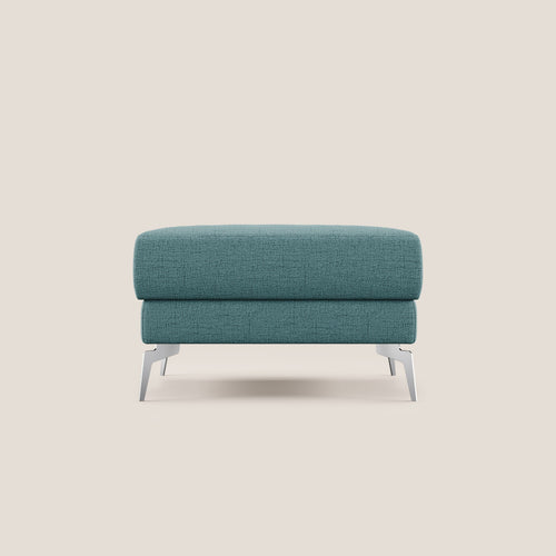 Star Pouf con piedini alti in tessuto impermeabile fiammato T03 azzurro - divani.store