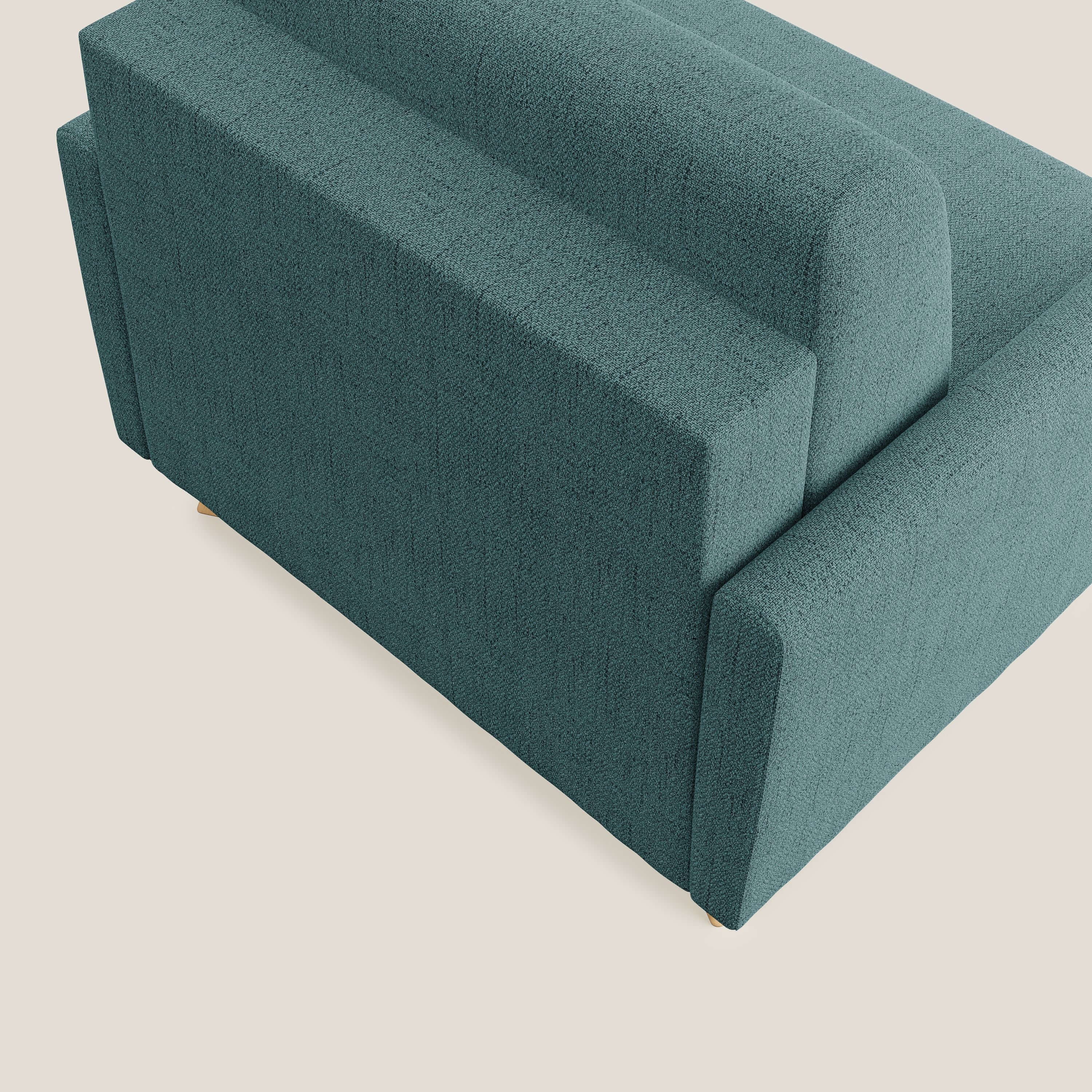 Edgar poltrona letto in tessuto felis impermeabile T03 azzurro - divani.store