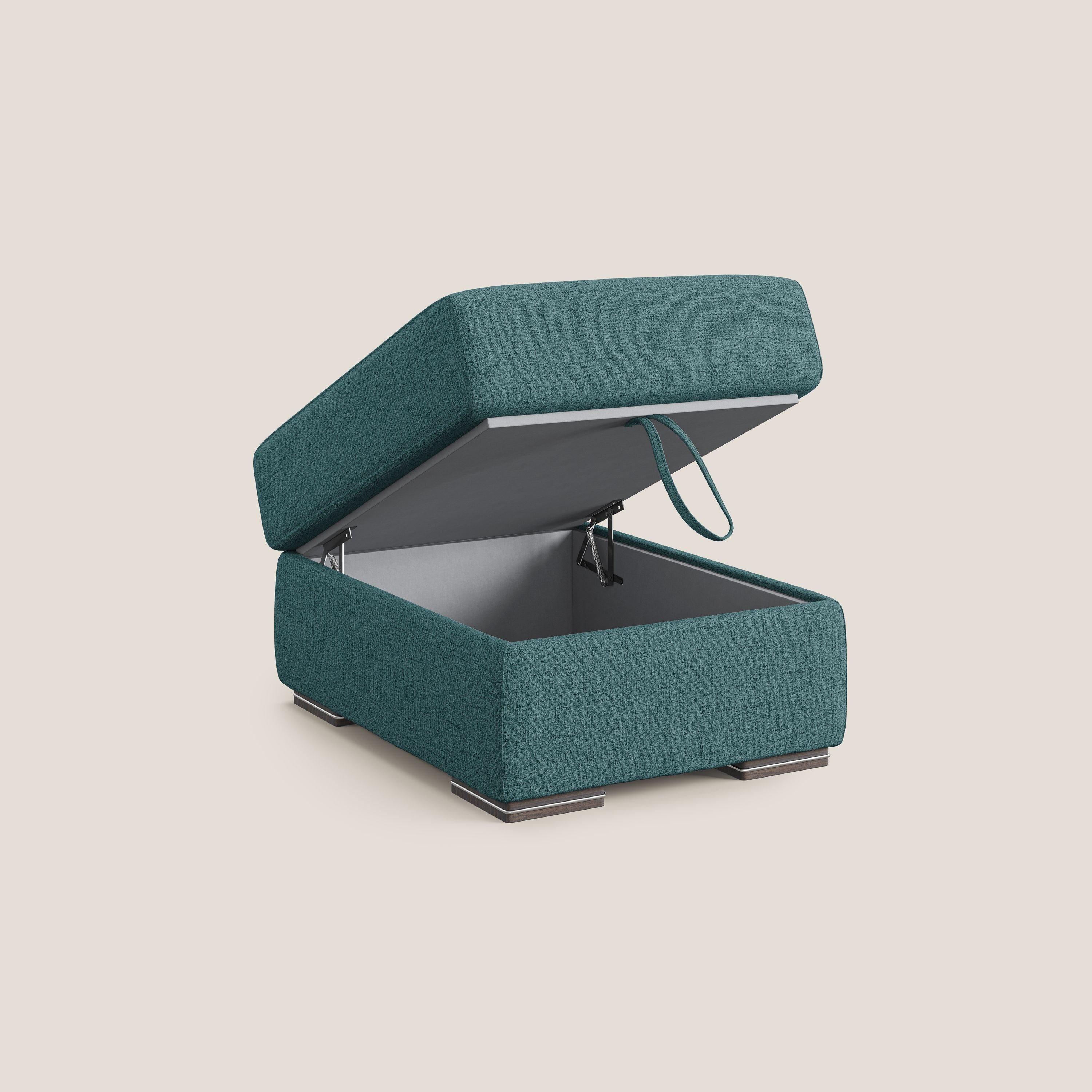 Sun pouf apribile contenitore in tessuto impermeabile fiammato T03 azzurro - divani.store