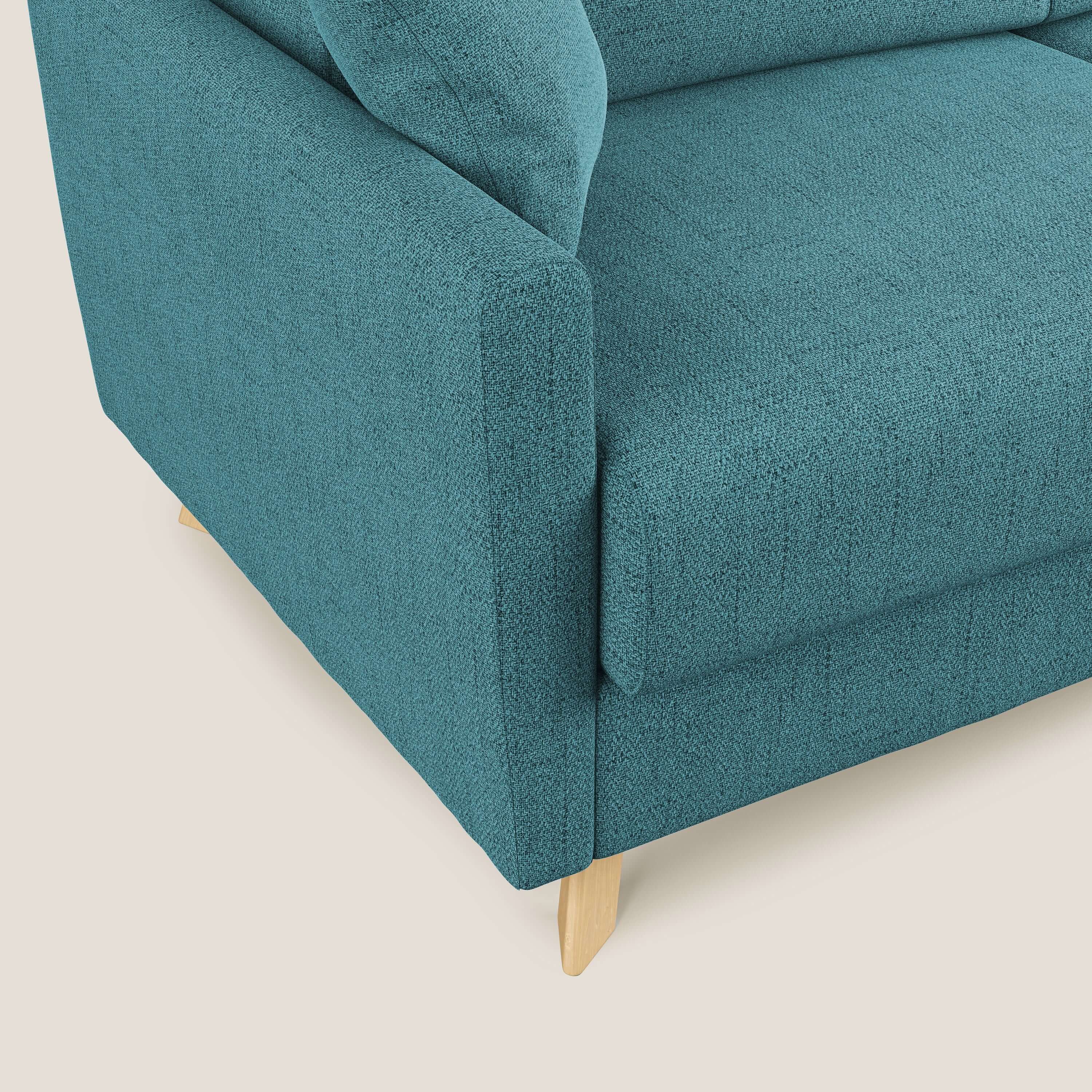 Edgar divano letto matrimoniale in tessuto felis impermeabile T03 azzurro - divani.store