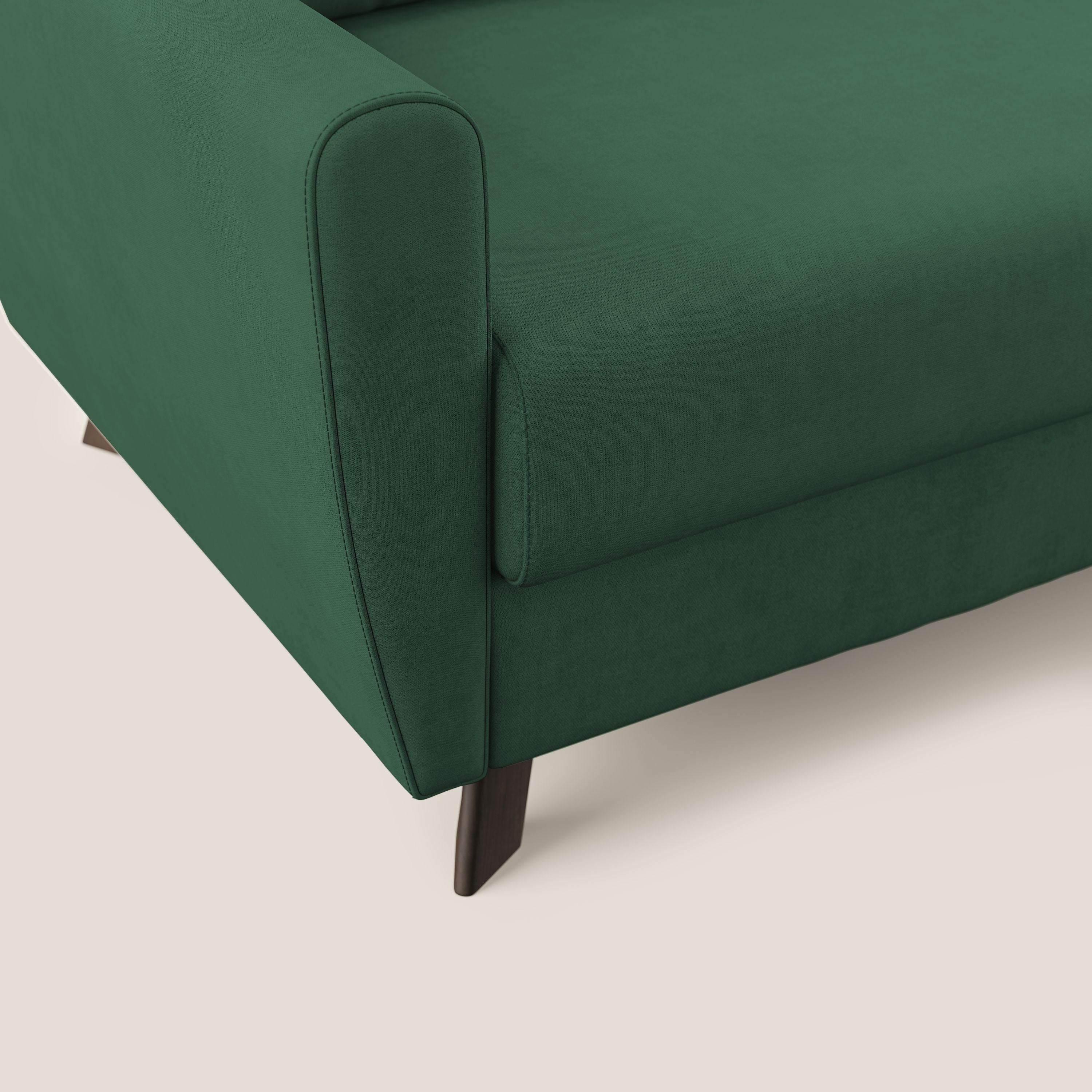 Callisto Divano letto matrimoniale in tessuto morbido impermeabile T02 verde - divani.store