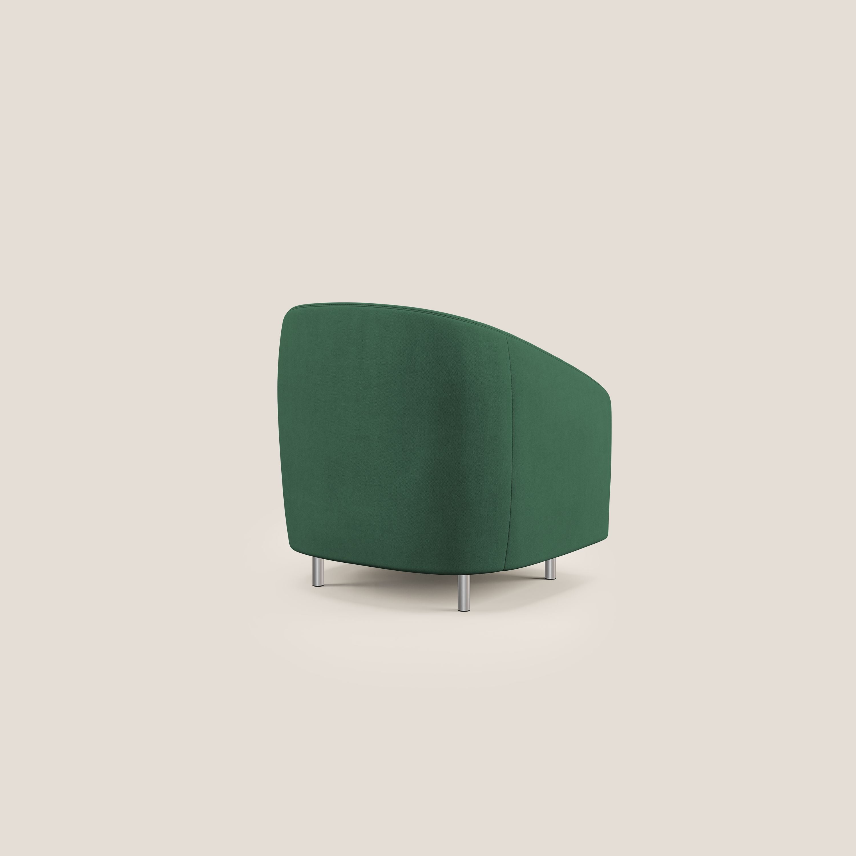 Sally Poltroncina in tessuto morbido impermeabile T02 verde - divani.store