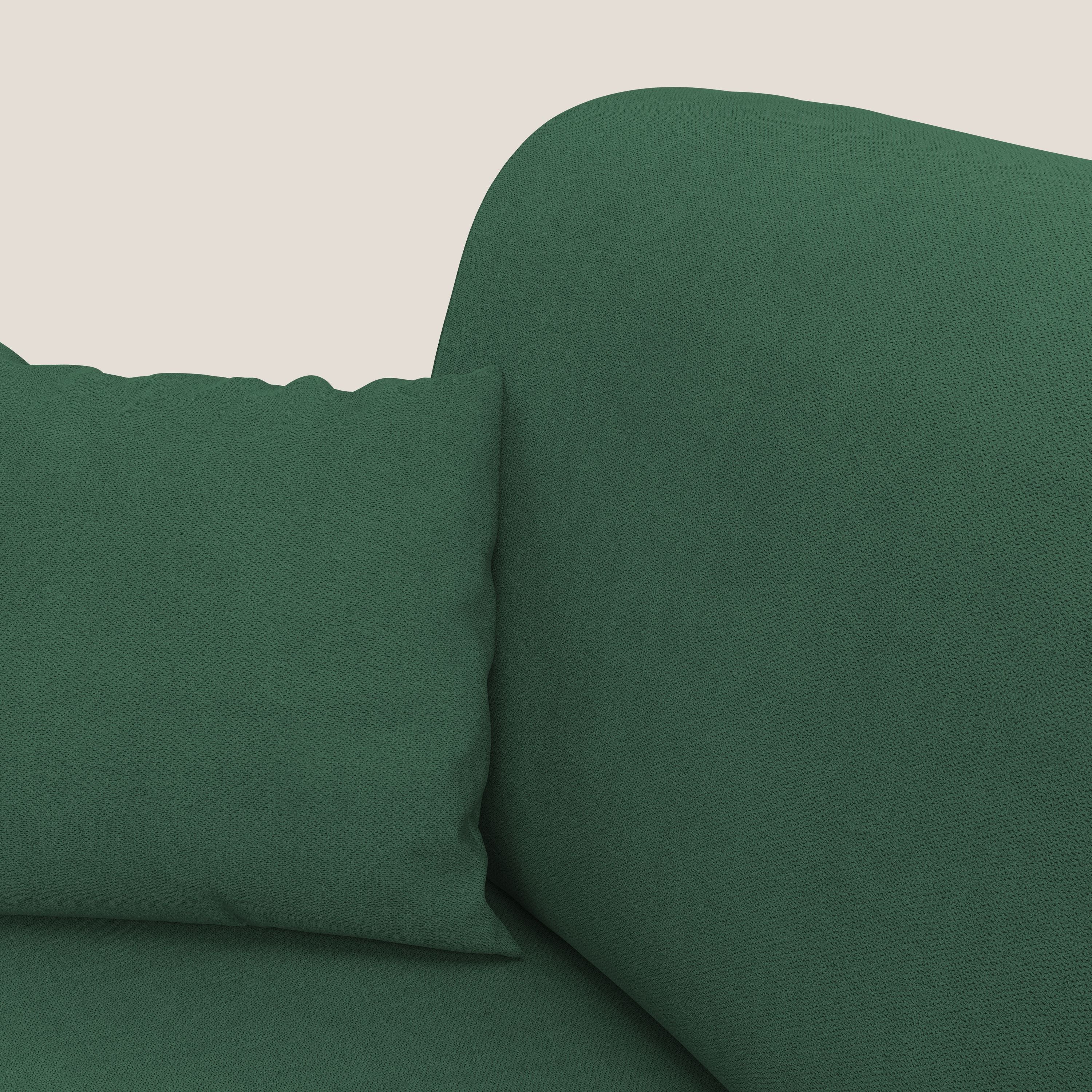 Kafka divano letto matrimoniale in morbido tessuto impermeabile T02 verde - divani.store
