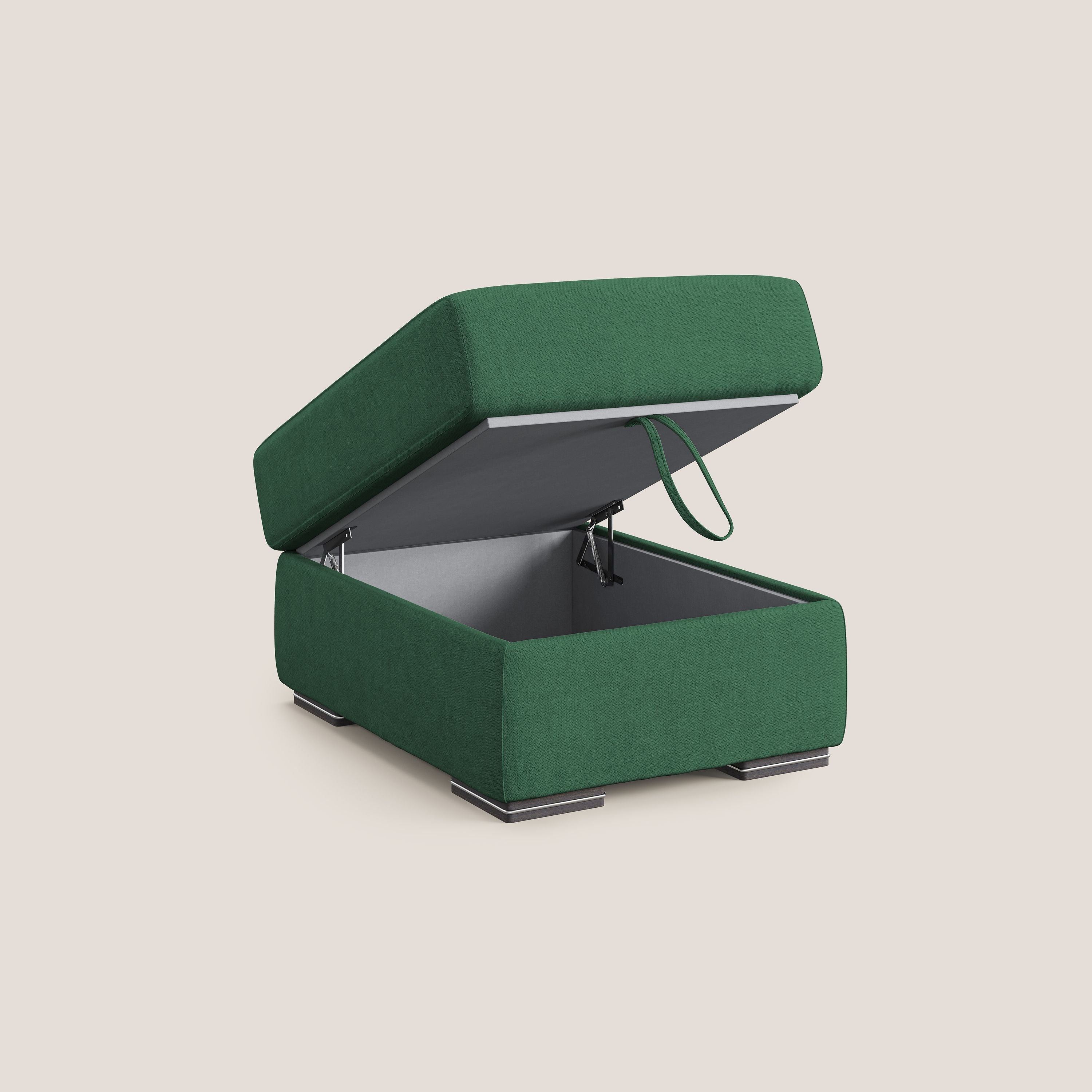 Sun pouf apribile contenitore in tessuto impermeabile T02 verde - divani.store