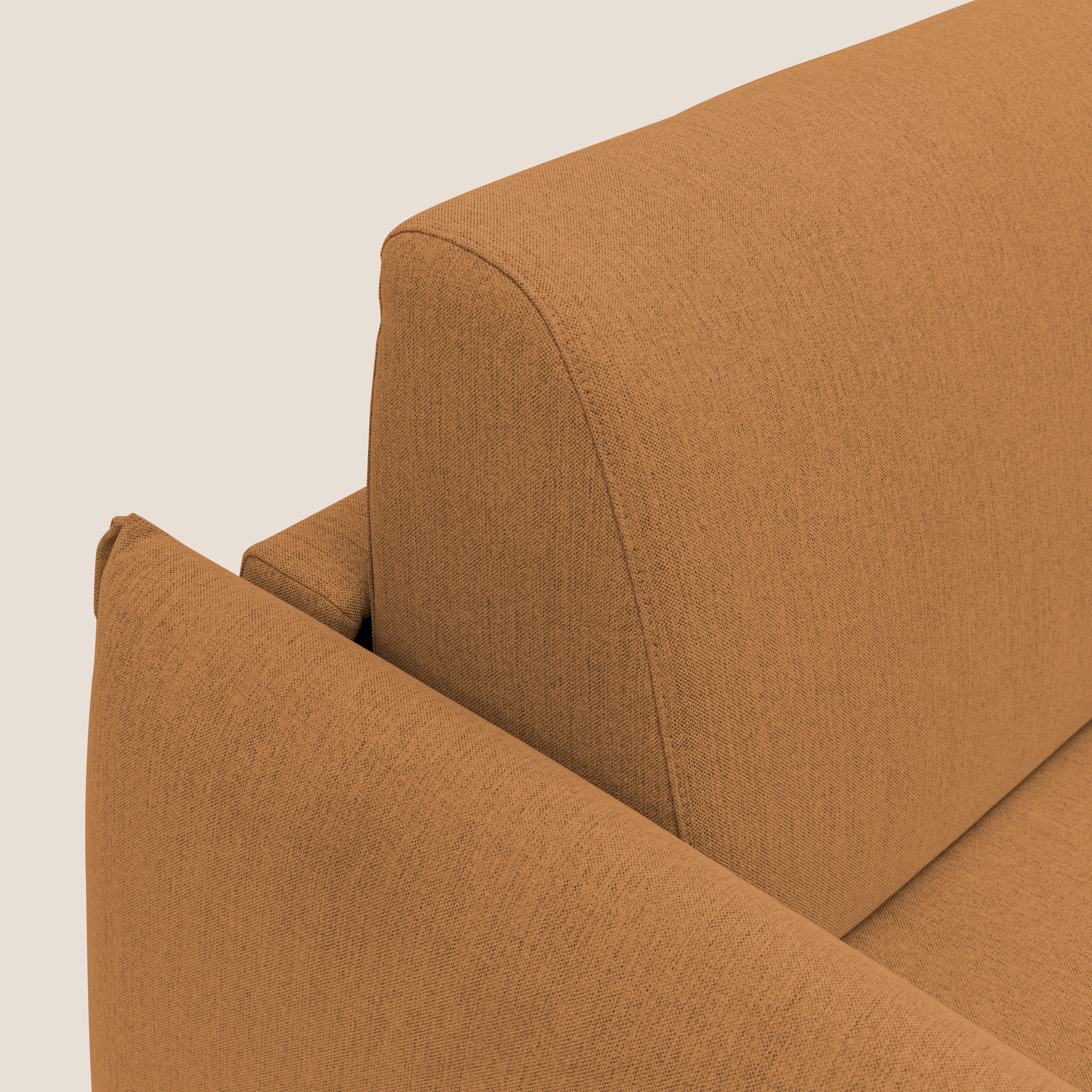 Scarlet divano letto in tessuto misto cotone impermeabile T19 arancio - divani.store