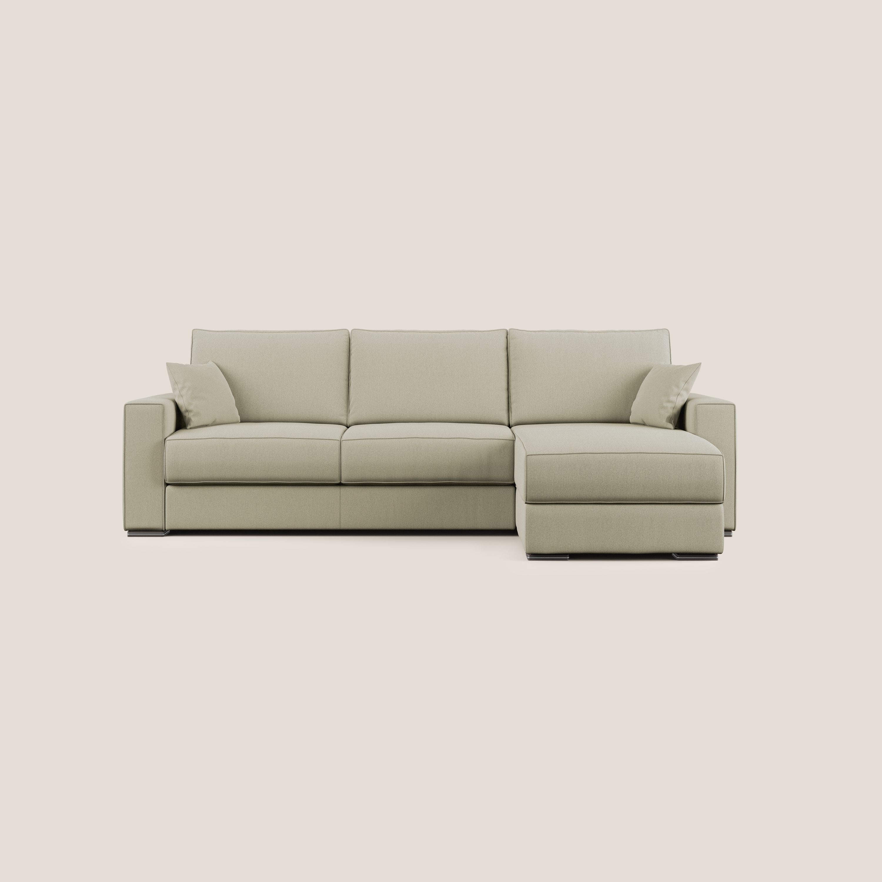 Dream Divano letto angolare in tessuto smacchiabile T05 panna - divani.store