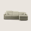 Amber divano letto angolare in tessuto smacchiabile T05 panna - divani.store