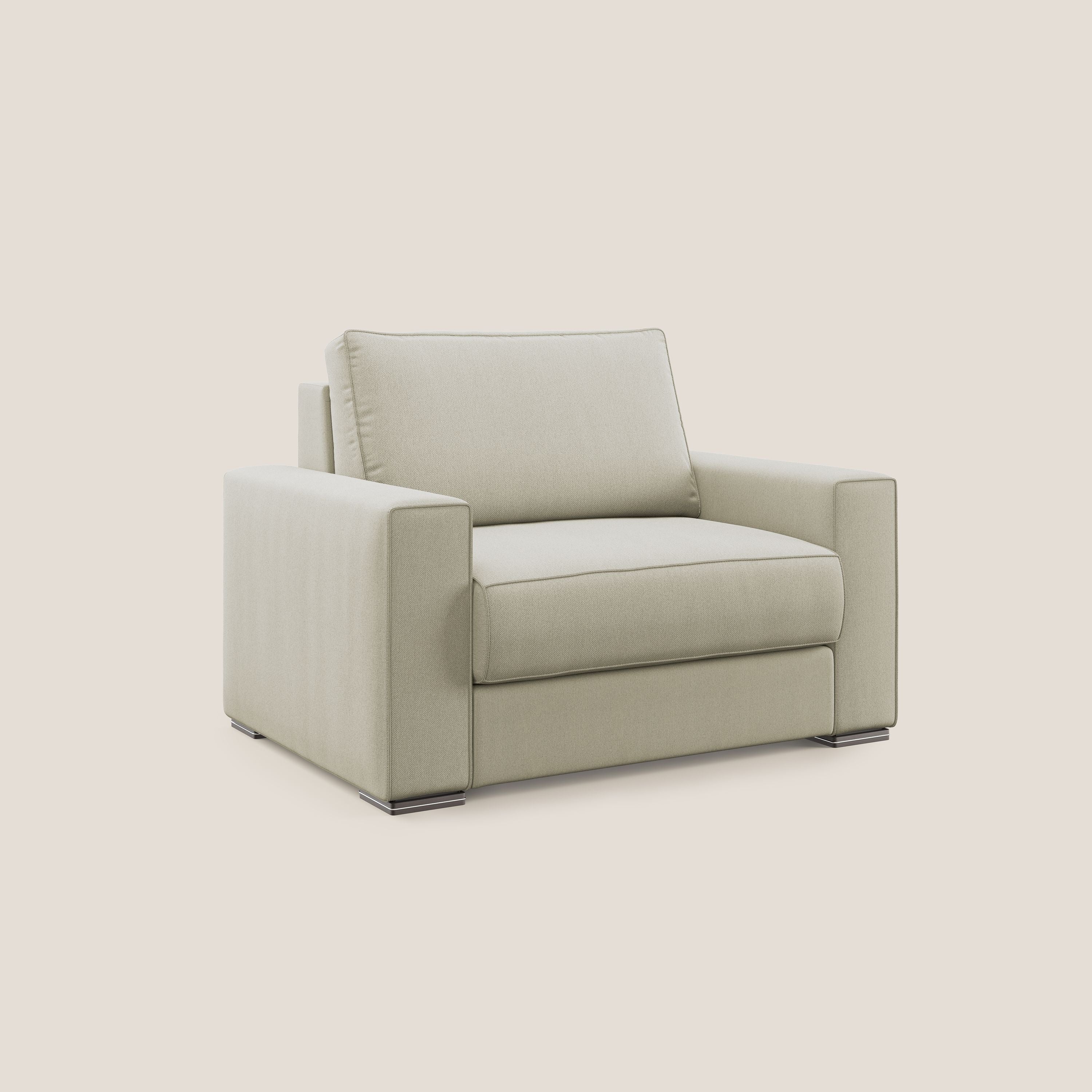 Dream poltrona letto in tessuto smacchiabile T05 panna - divani.store