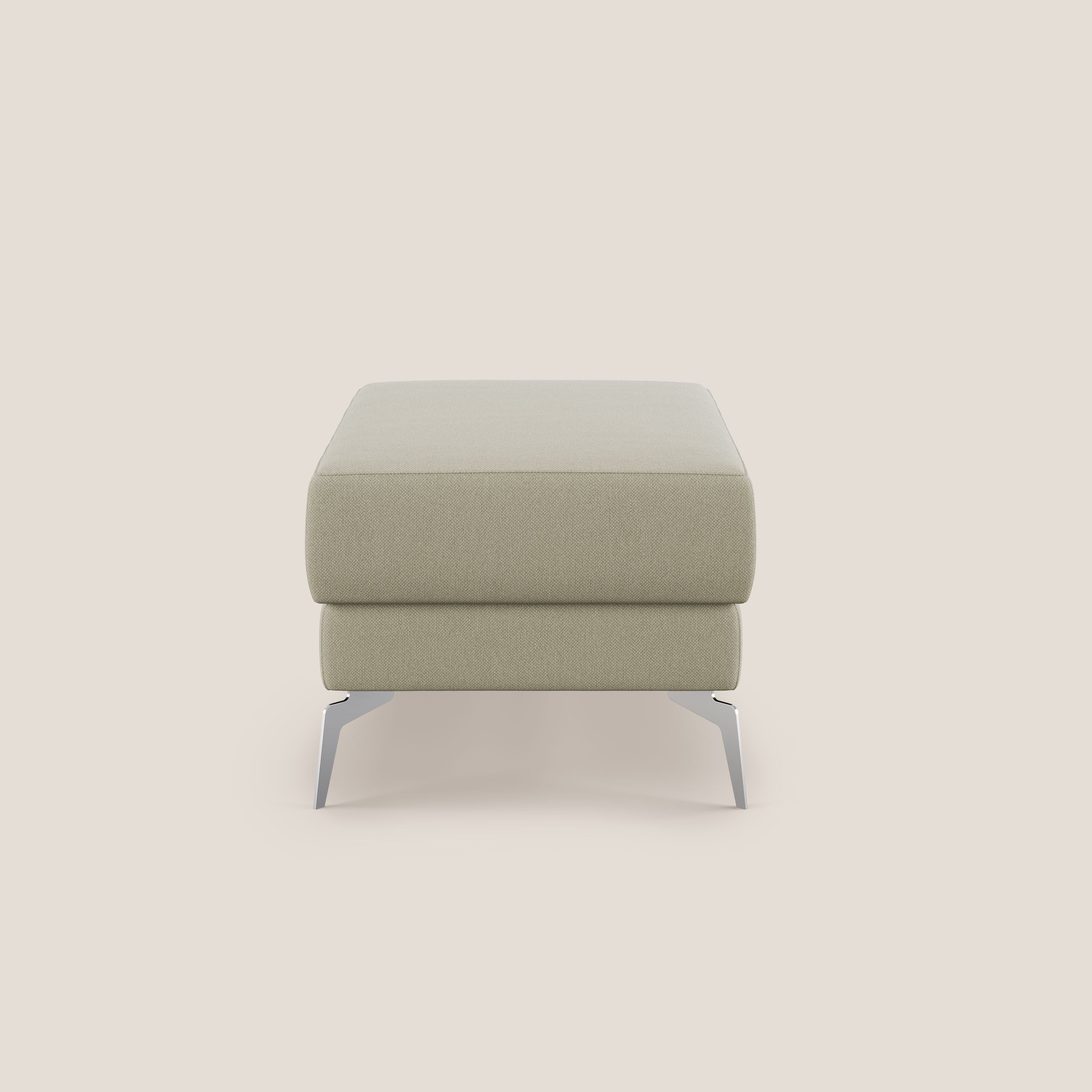 Star Pouf con piedini alti in tessuto smacchiabile T05 panna - divani.store