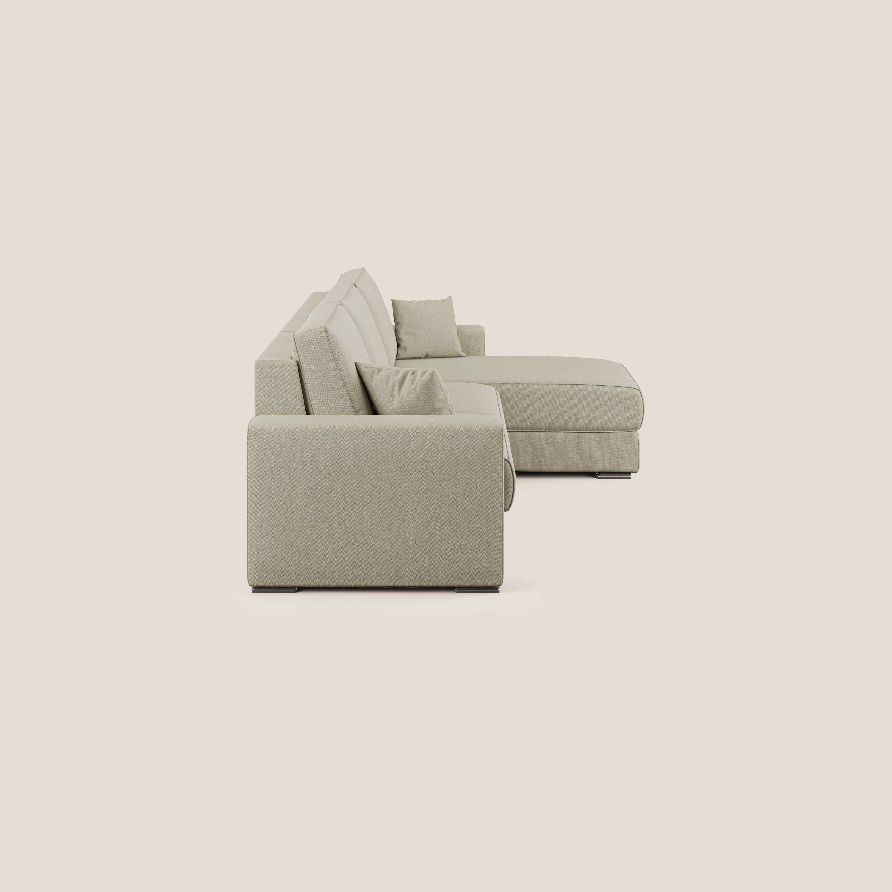 Dream Divano letto angolare in tessuto smacchiabile T05 panna - divani.store
