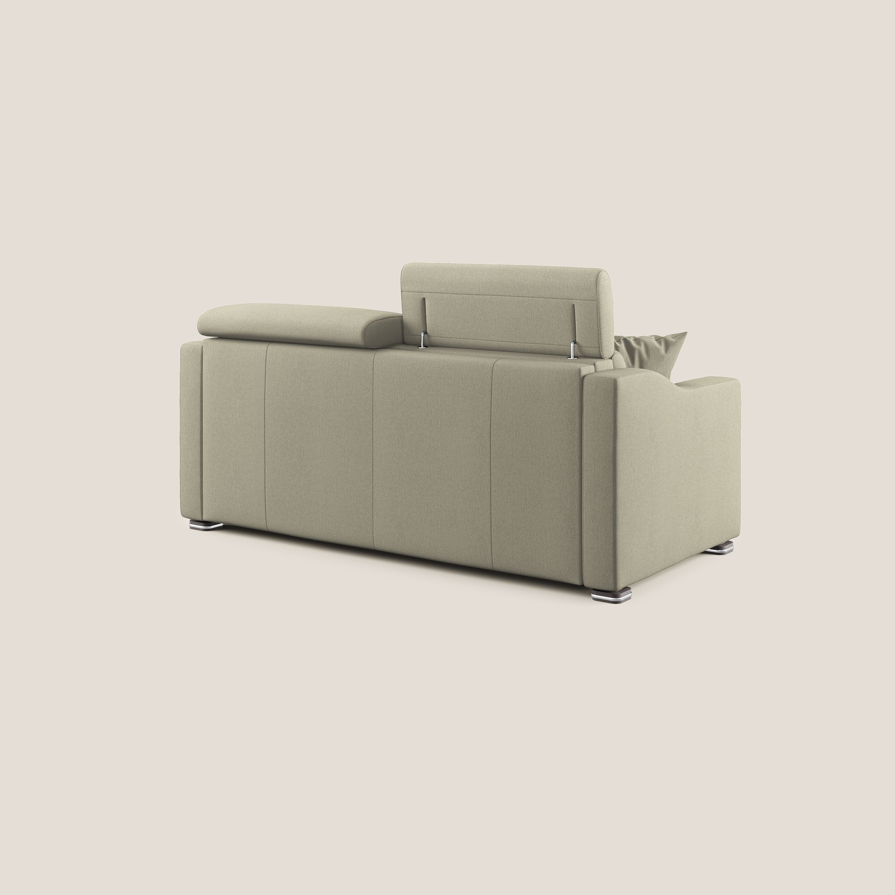 Amber divano letto matrimoniale in tessuto smacchiabile T05 panna - divani.store