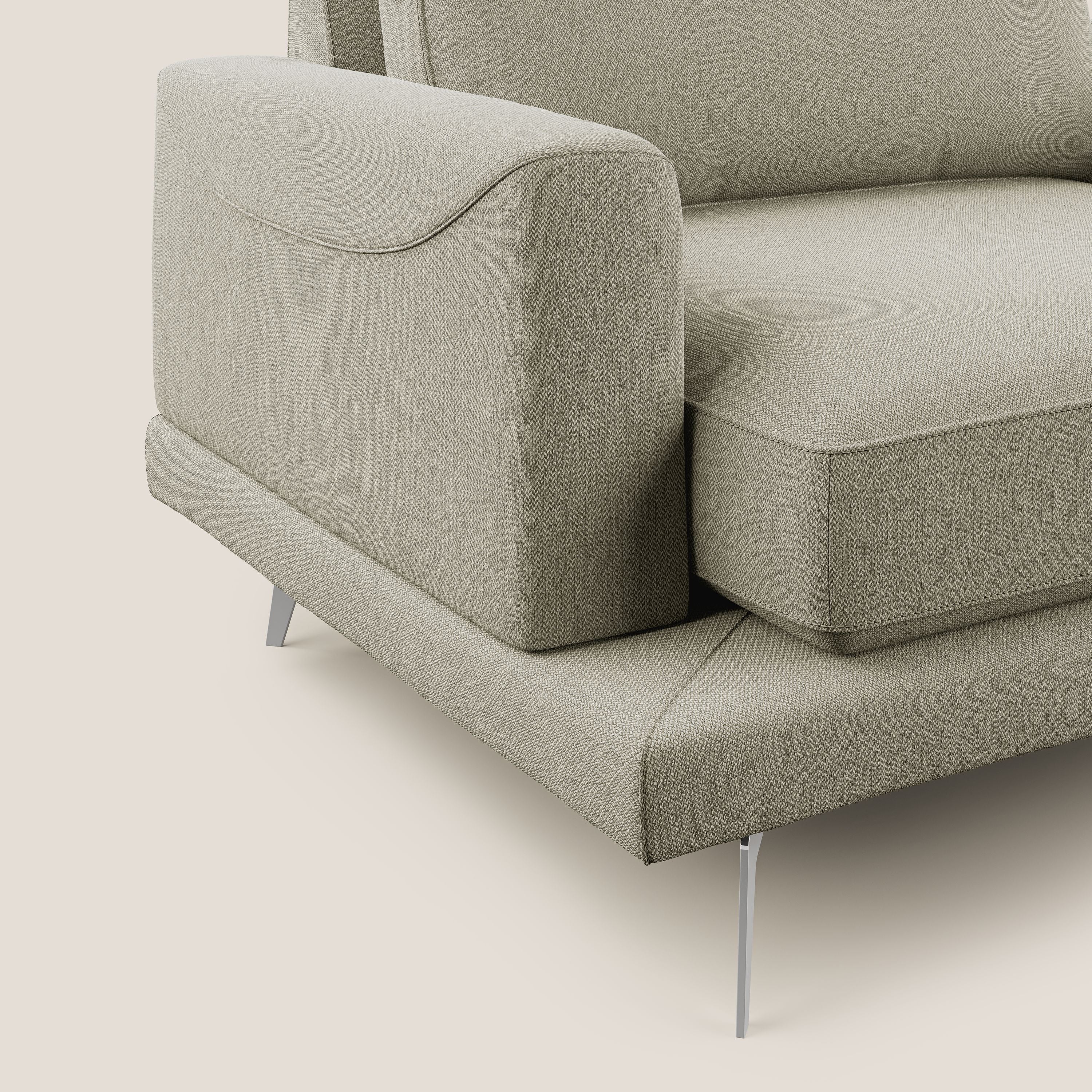Dorian poltrona moderna in tessuto smacchiabile T05 panna - divani.store