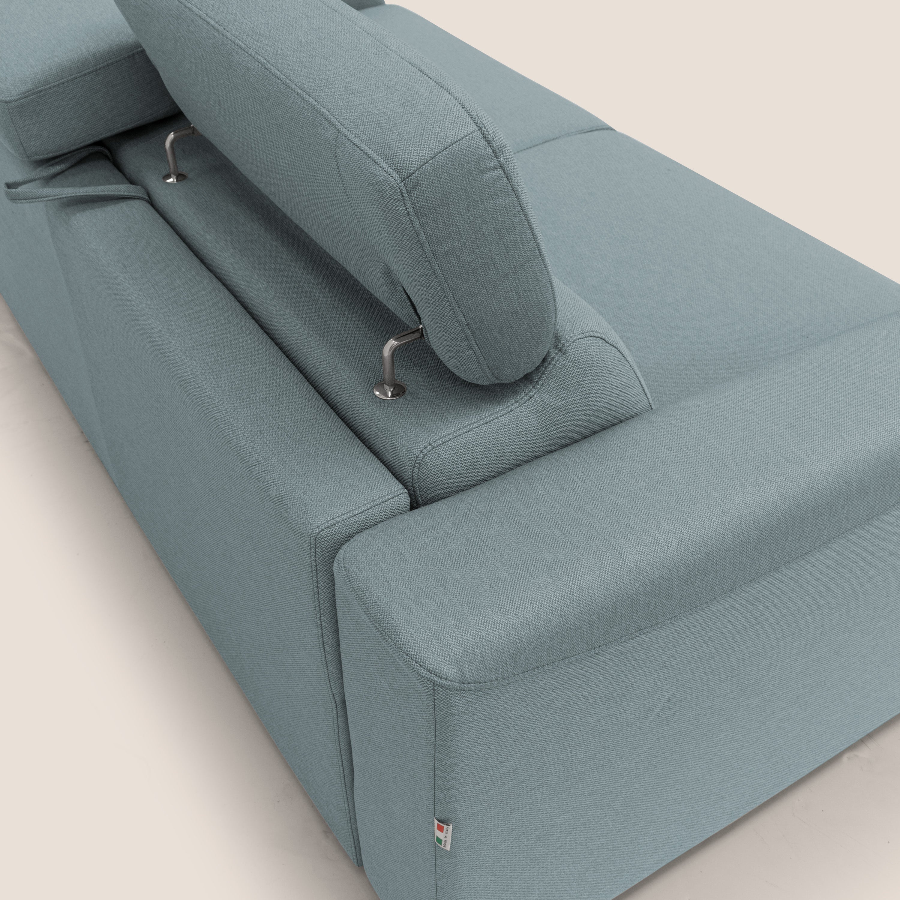 Poseidon divano letto + relax elettrico in tessuto smacchiabile impermeabile T05 carta da zucchero