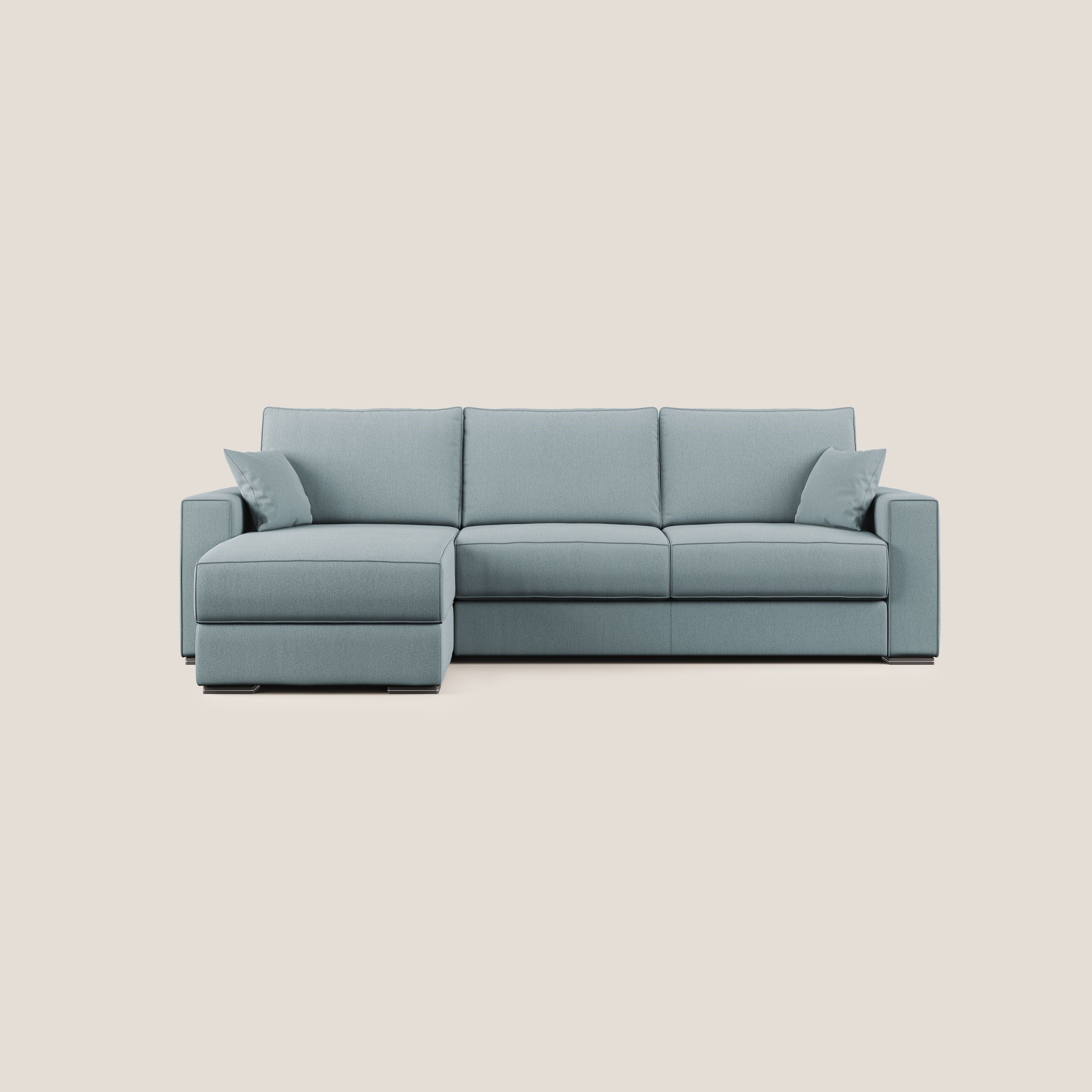 Dream Divano letto angolare in tessuto smacchiabile T05 carta da zucchero - divani.store
